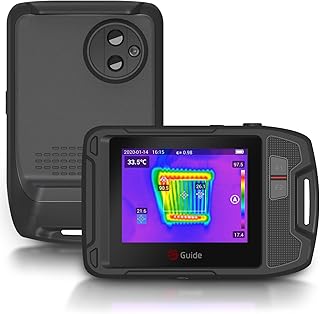 Pocket Thermal Imaging Camera, 120 x 90 IR Resolution 17μm P120V Infrared Thermal Imager with Visual Camera, 50° × 38° Field of View, 15 Hz, Wi-Fi, 3.5" Touch Screen, IP54, -4°F~752°F