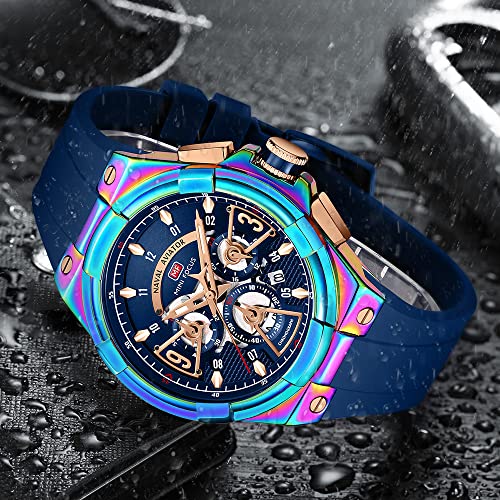 Image of AIMES Mens Watches Chronograph Waterproof Sport Military Watch for Men Analog Quartz Movement Stylish Wrist Watch Elegant Gift Watch for Men