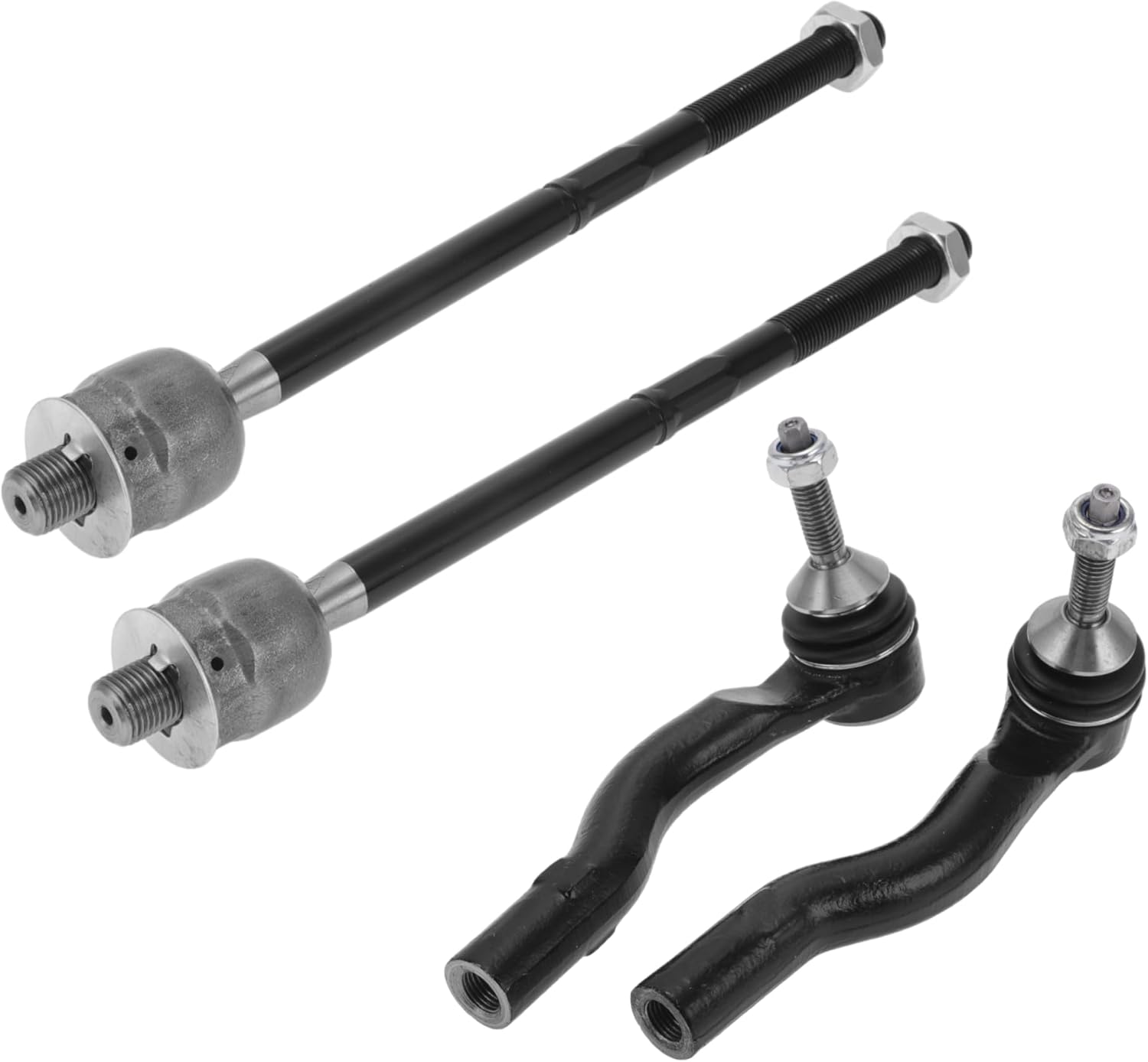 X AUTOHAUX 4pcs Front Inner Outer Tie Rod Ends Kit Suspension Steering Tie Rod End for Mercury Grand Marquis 2003-2011 for Lincoln Town Car 2003-2011 Drag Link No.EV455/ES3694/ES3693