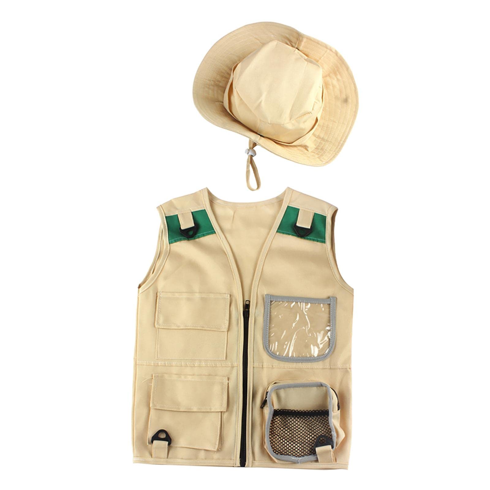 Gilet cargo e cappello per bambini escursionismo attività all'aperto 4-6 anni unisex