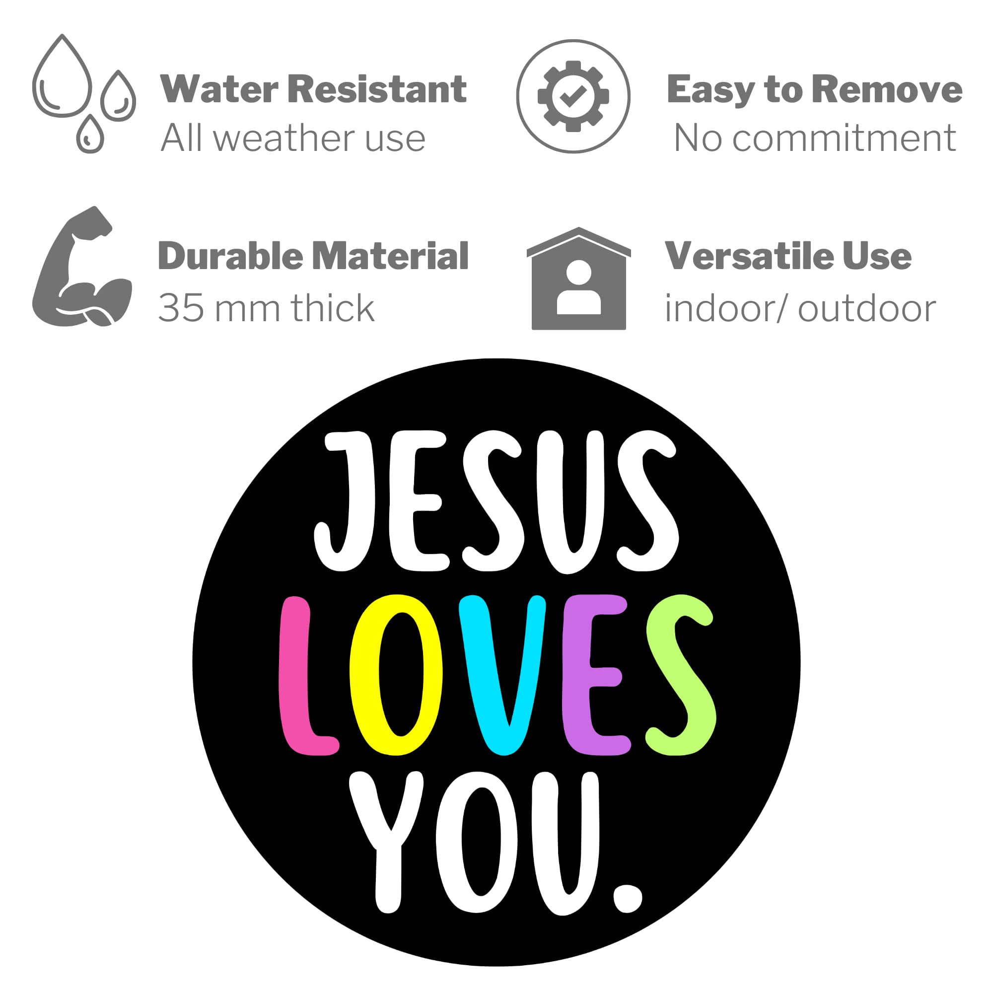 Jesus Loves You Magnet, Religious Bumper Sticker Magnetic Decal