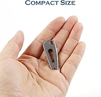 Vista 6 de Hamans Llavero de titanio EDC multiherramienta con llave destornillador y función de barra de palanca (gris)