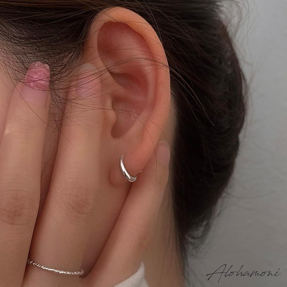 シルバー925 Silver エスニックデザインフープピアス/軽研磨仕上げ/両耳 シルバー925 Silver エスニックデザインフープピアス/軽研磨