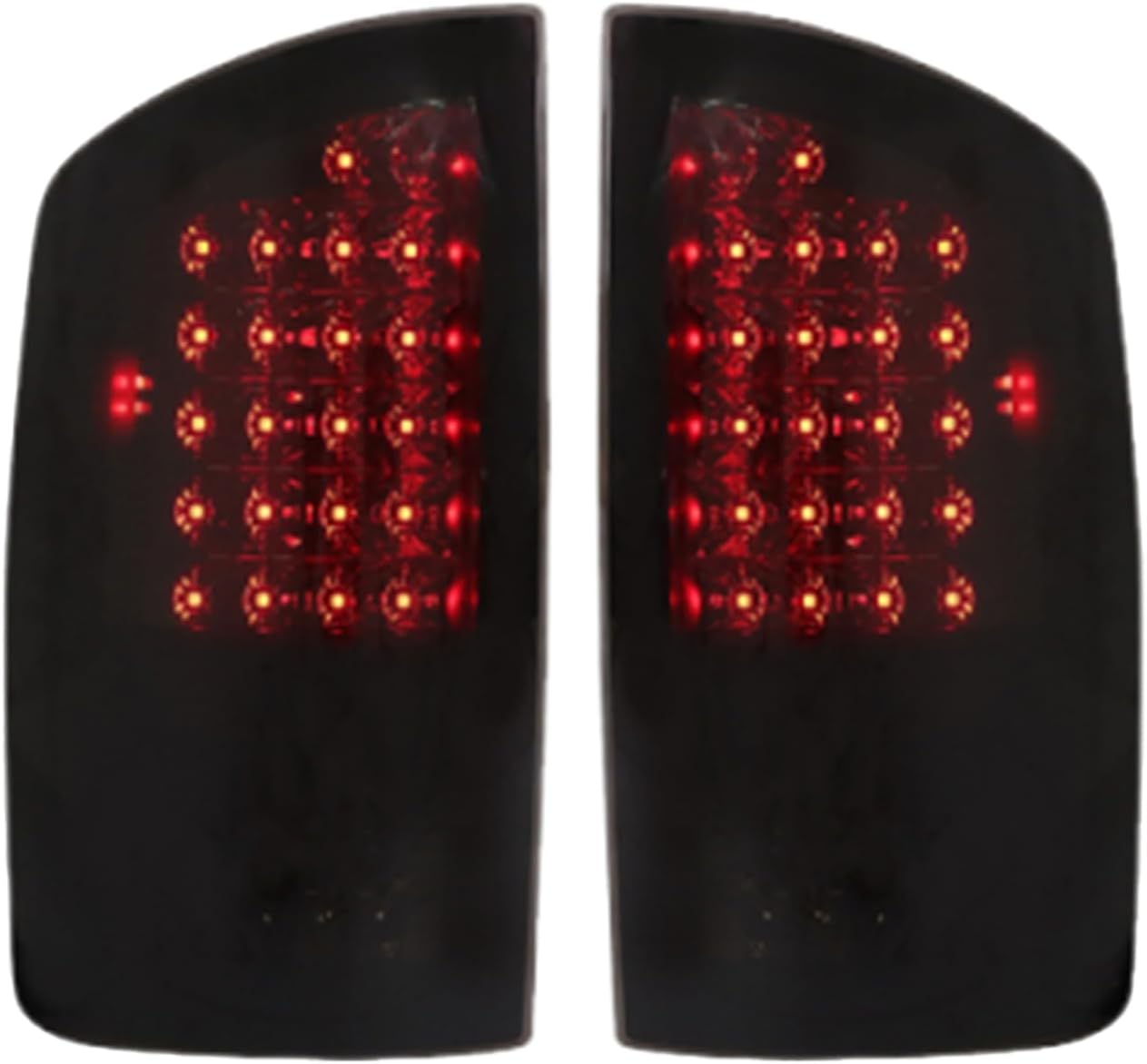 Silscvtt 2 PCS Driver & Passenger Side Rear Brake Tail Lights Assembly Replacement for 2002-2006 Ram 1500 2500 3500 Smoke Tail Lights Lamps 55077348AF 55077347AF