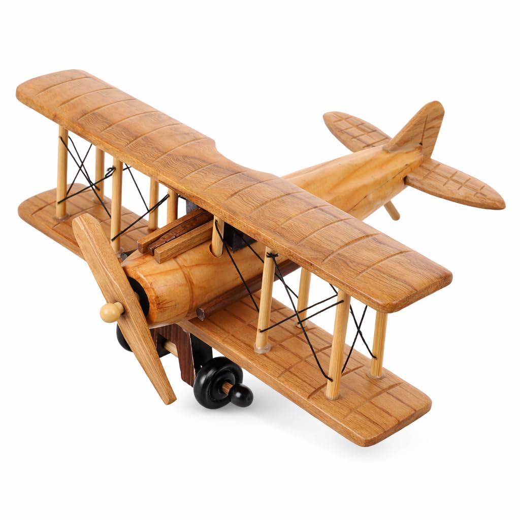 Amazon.com: Garneck Vintage Wooden Airplane Model: Classic Biplane
