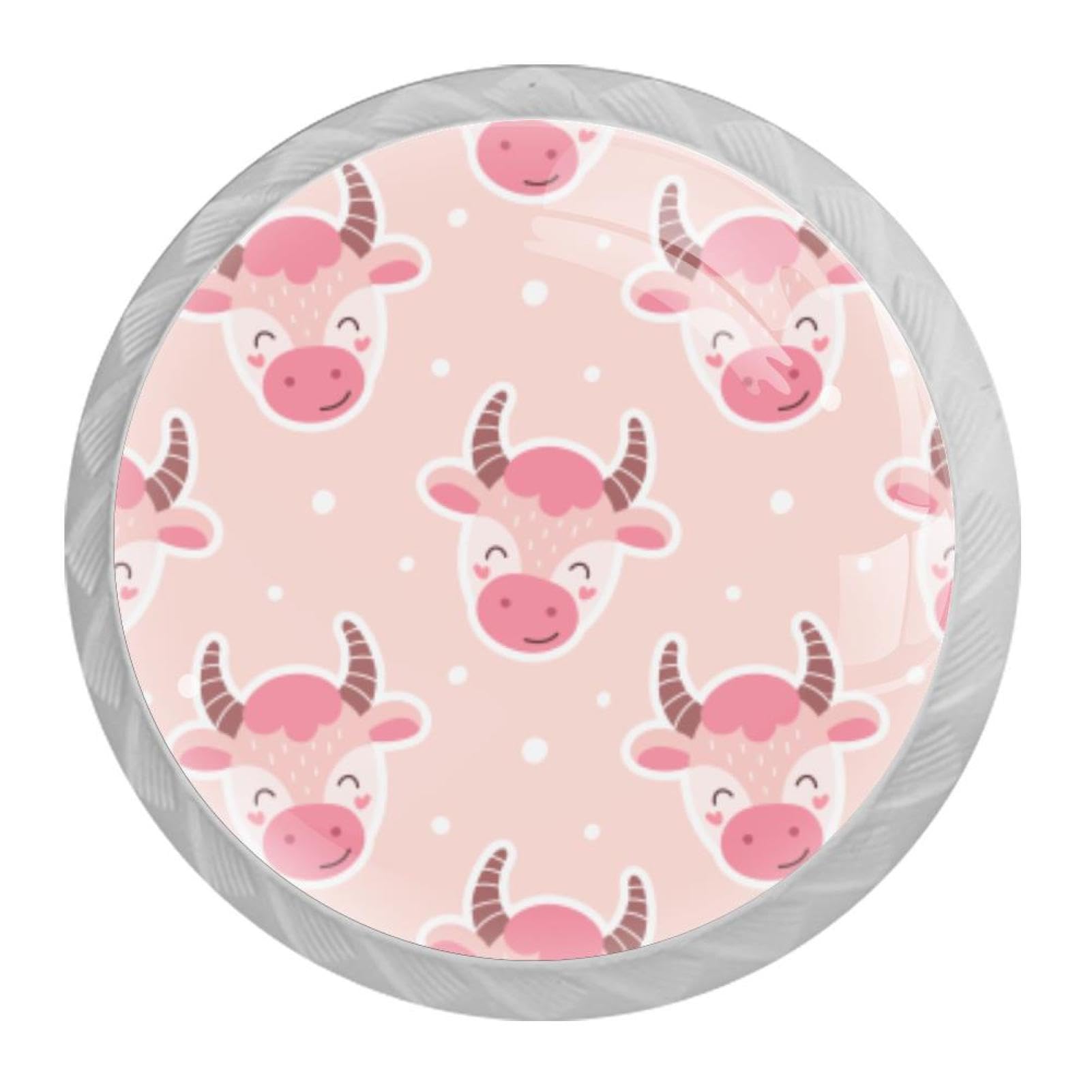 Tqmspg Multi Cow Pattern Pink