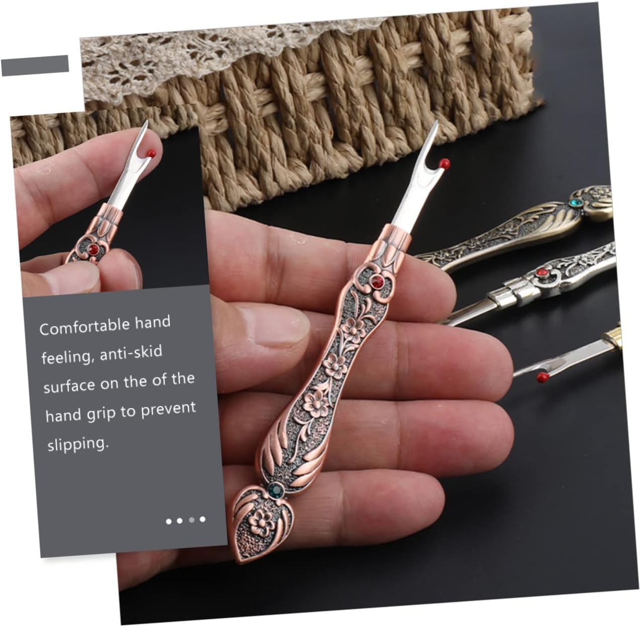 BELLIFFY Antique Seam Ripper Vintage Sewing Tool Zinc Alloy Thread Remover Embroidery Removal Sewing Accessories