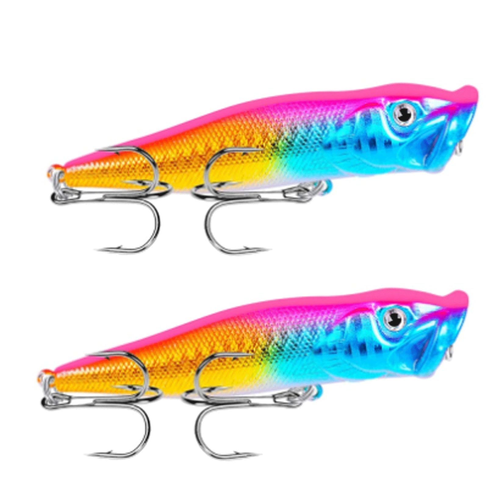 IvyLoutish Fishing Lure Bait 2 Pcs Popper Bait Topwater Bait 93mm 12.5g Fishing Bait Hard Bait Artificial Wobblers Plastic Fishing Tackle Fishing Tackle