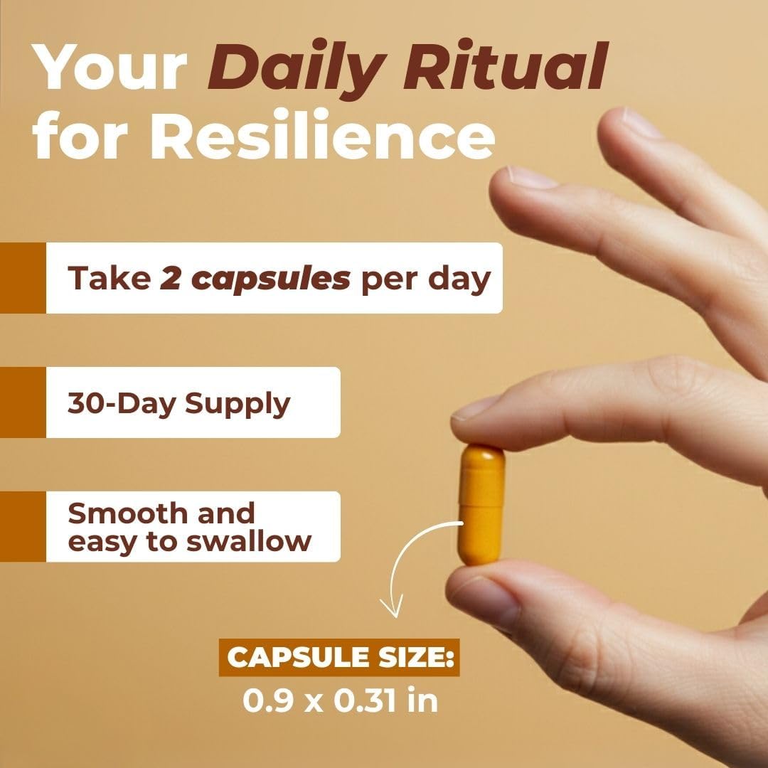 Vital Turmeric Curcumin Supplement – 1310 mg Blend with 95% Curcuminoids & Curcumin with Black Pepper – Joint, Brain, Immune & Anti-Aging Support – Non-GMO, Gluten-Free – 30 Day Supply - Image 6