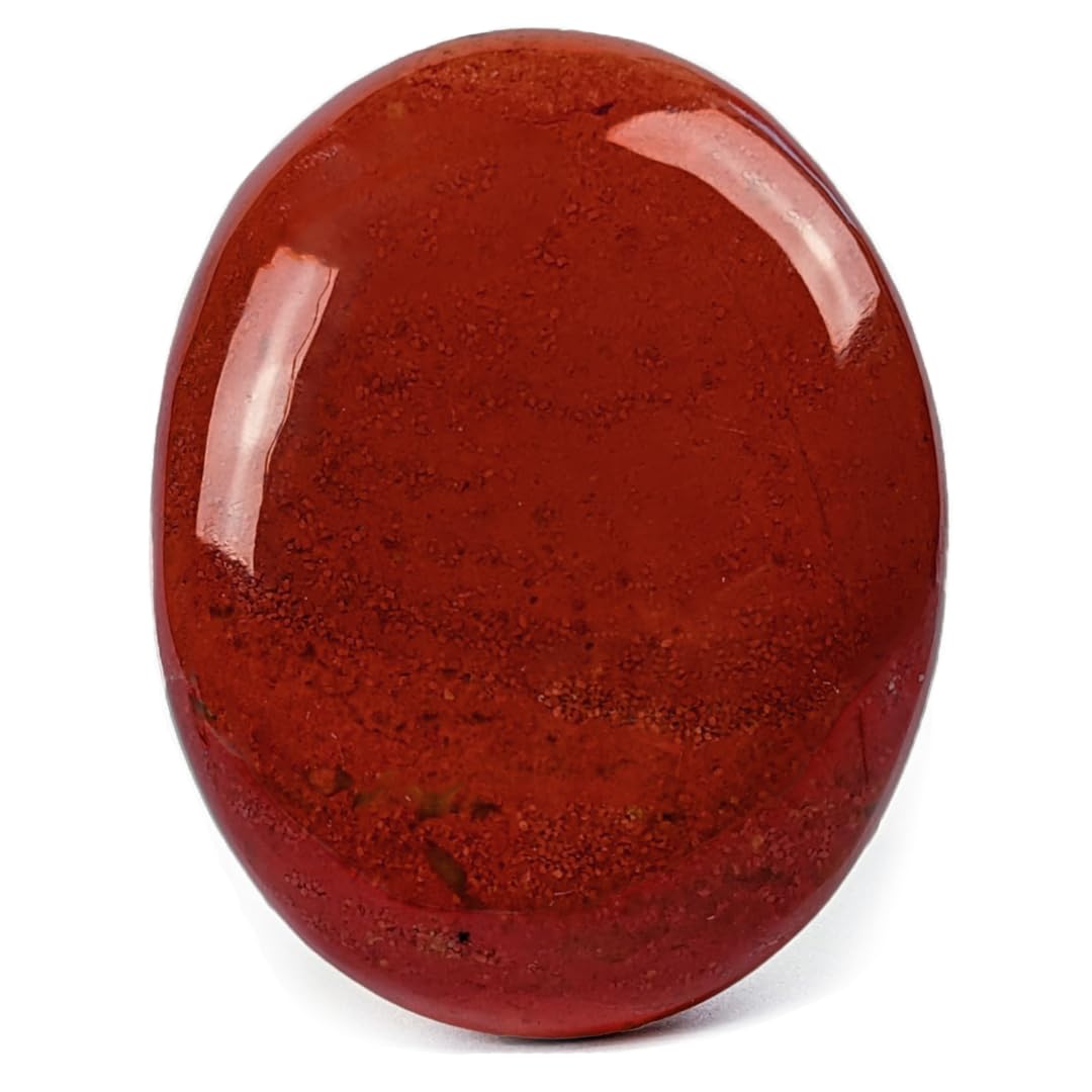 Jaspe Rouge Pierre Naturelle, Cristal Thérapeutique Lithothérapie, Galet de Vitalité & Sensualité, Bien-être, Méditation, Reiki, 100% Artisanal & Fait-Main, Pierre de Paume Grand Format