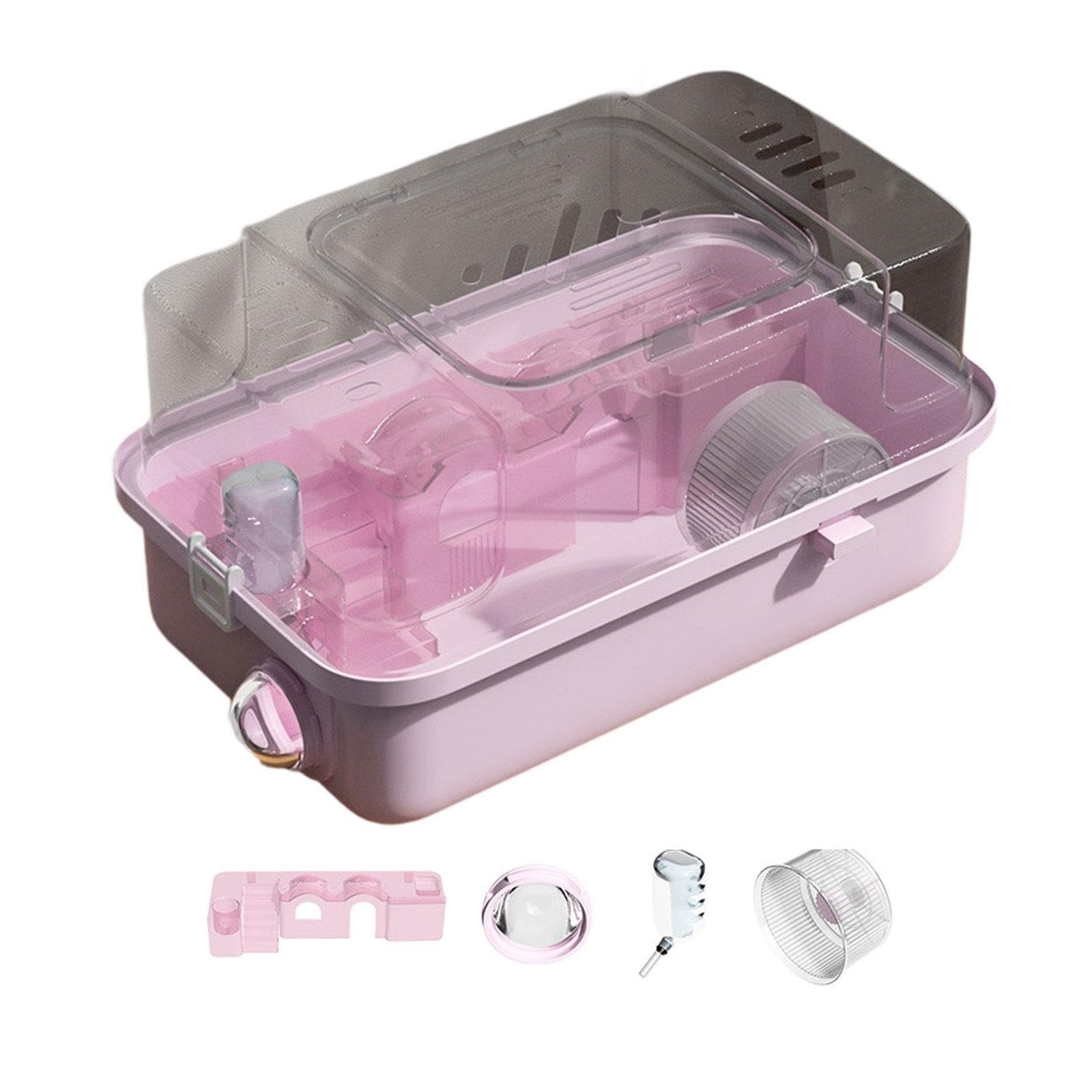 Hamsterbelüftung, Mehrbox Freigehege, Kleintierkäfig für Rennmäuse Und Kleine Kaninchen, Rosa