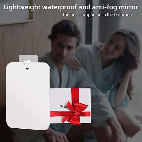 Miniatura 6 de Espejo de ducha sin niebla para afeitarse, espejo antivaho para ducha, baño, tocador, bañera, espejo de ducha resistente a la niebla para hombres y