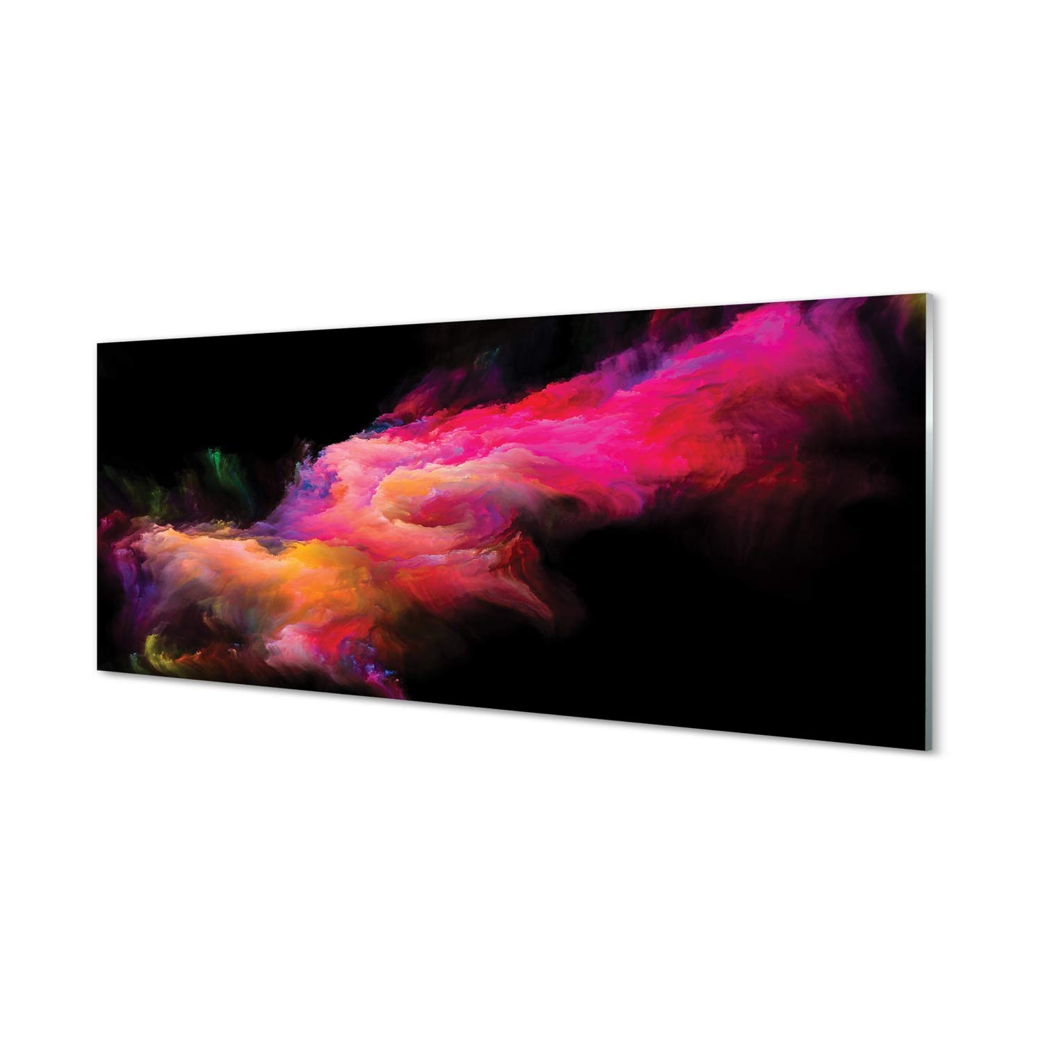 Tableau fractale Rose en verre acrylique Tulup 125x50cm de qualité luxe