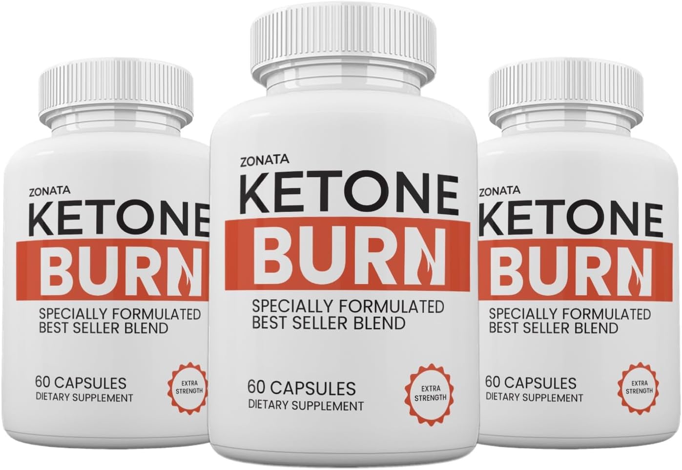 (3 Pack) Ketone Burn Weight Advanced Formula – KetoneBurn Dietary Supplement (180 Capsules)