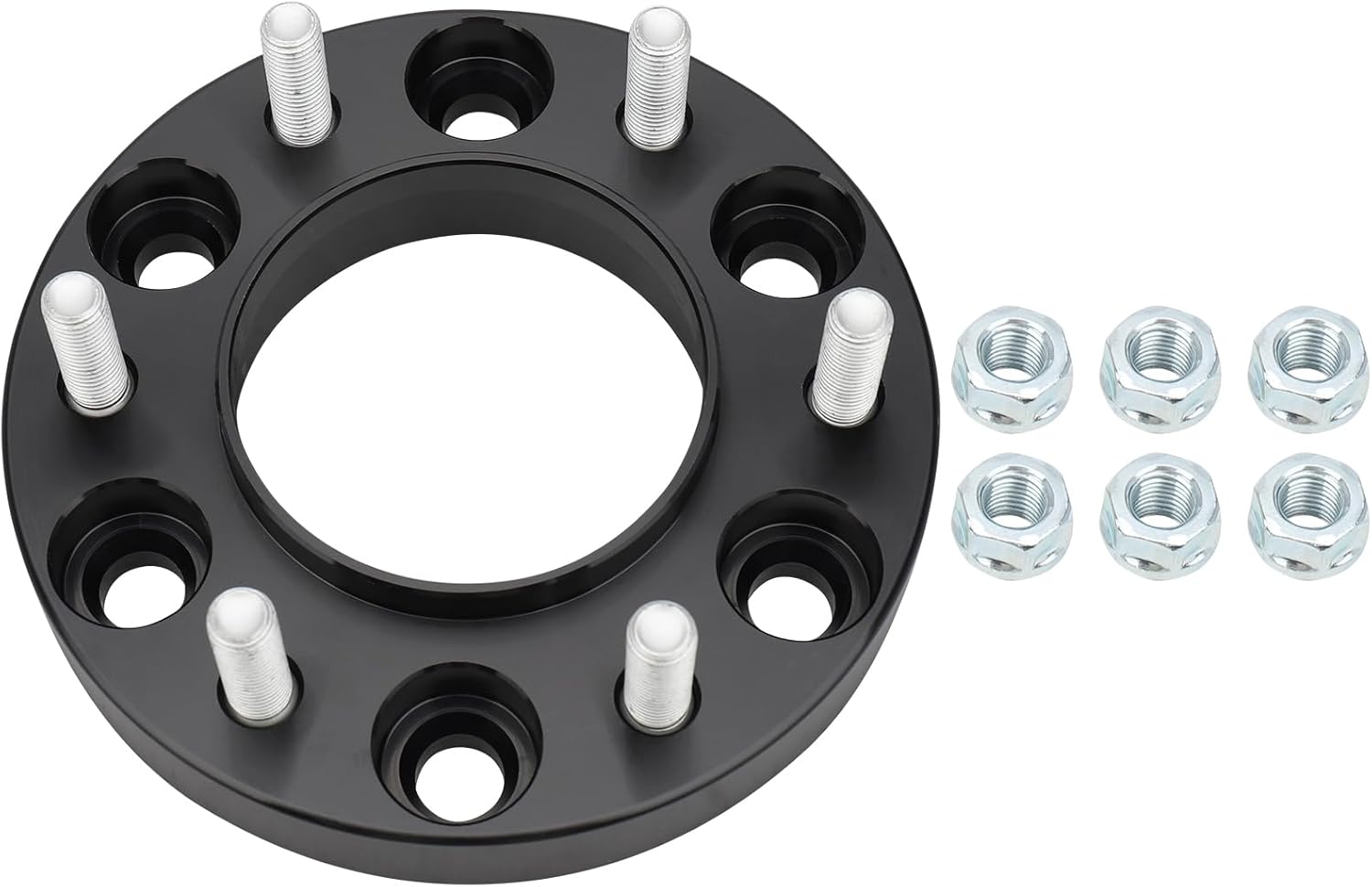 Haruma 6x5.5 Wheel Spacers for Ford Bronco Ranger 1inch Hubcentric Wheel Adapters 93.1mm Hub Bore with M12x1.5 Studs 2PCS 6 Lug Car Accessories 6x139.7mm Real Forged Wheel Spacer