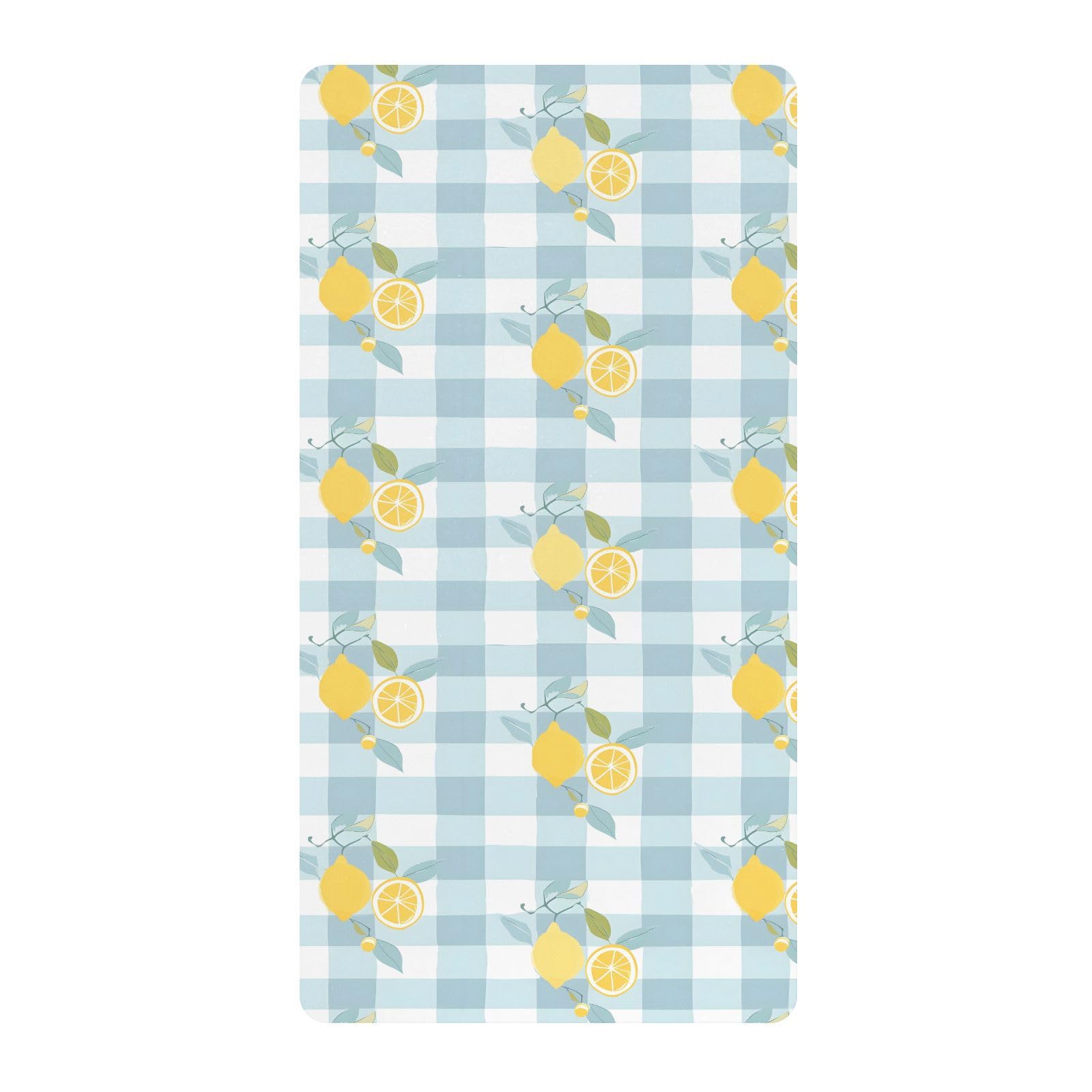 Drap-housse pour berceau de bébé blanc citron doux pour tout-petits garçons et filles, 71,1 x 132,1 cm