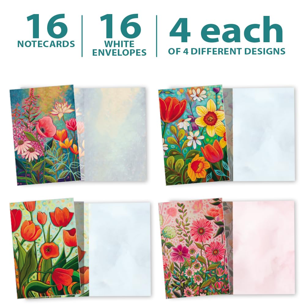Tree-Free Greetings Lot De 16 Cartes Vierges Assorties Pour Toutes Les Occasions Avec Enveloppes, Respectueuses De L'environnement, Fabriquées Aux États-Unis, Papier 100 % Recyclé, 10,2 X 15,2 Cm