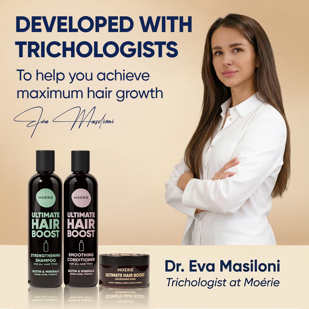 Moerie Shampooing minéral et après-shampoing Plus – Kit soins capillaires pour cheveux longs, épais et denses – Végétalien