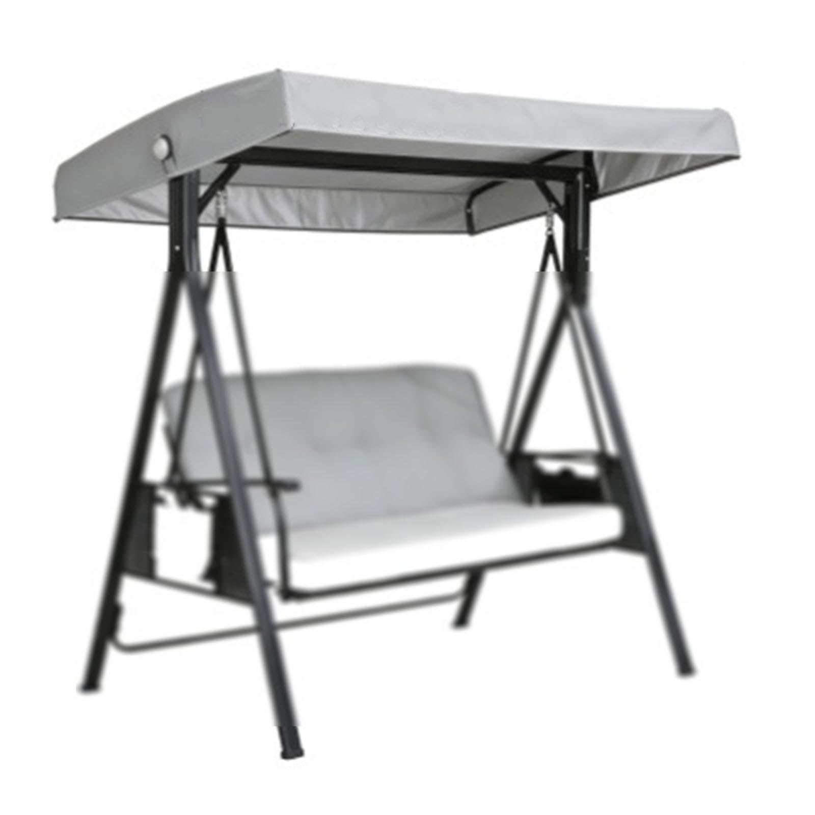 210D Coated Oxford Fabric Porch Swing Canopy 75 X 47 X 7.8 in Waterproof, UV-resistant Hammock Swing Canopy for Lawn Garden,LightGray