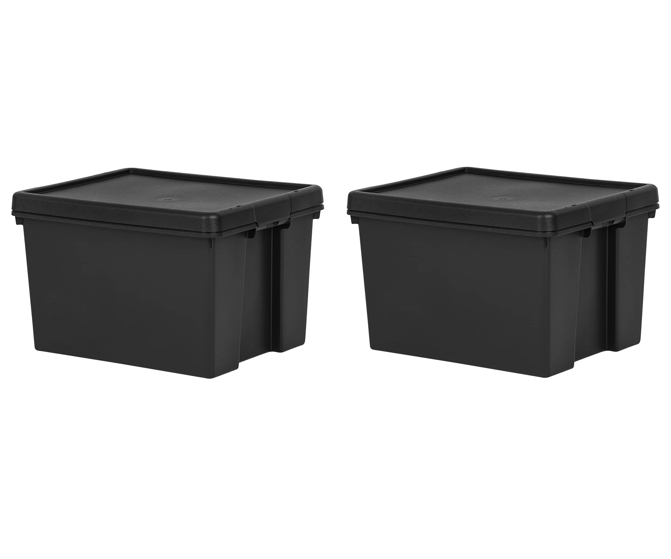 Buy [SET OF 2] 45Litre Black Bam Heavy Duty Recycled Plastic Storage
