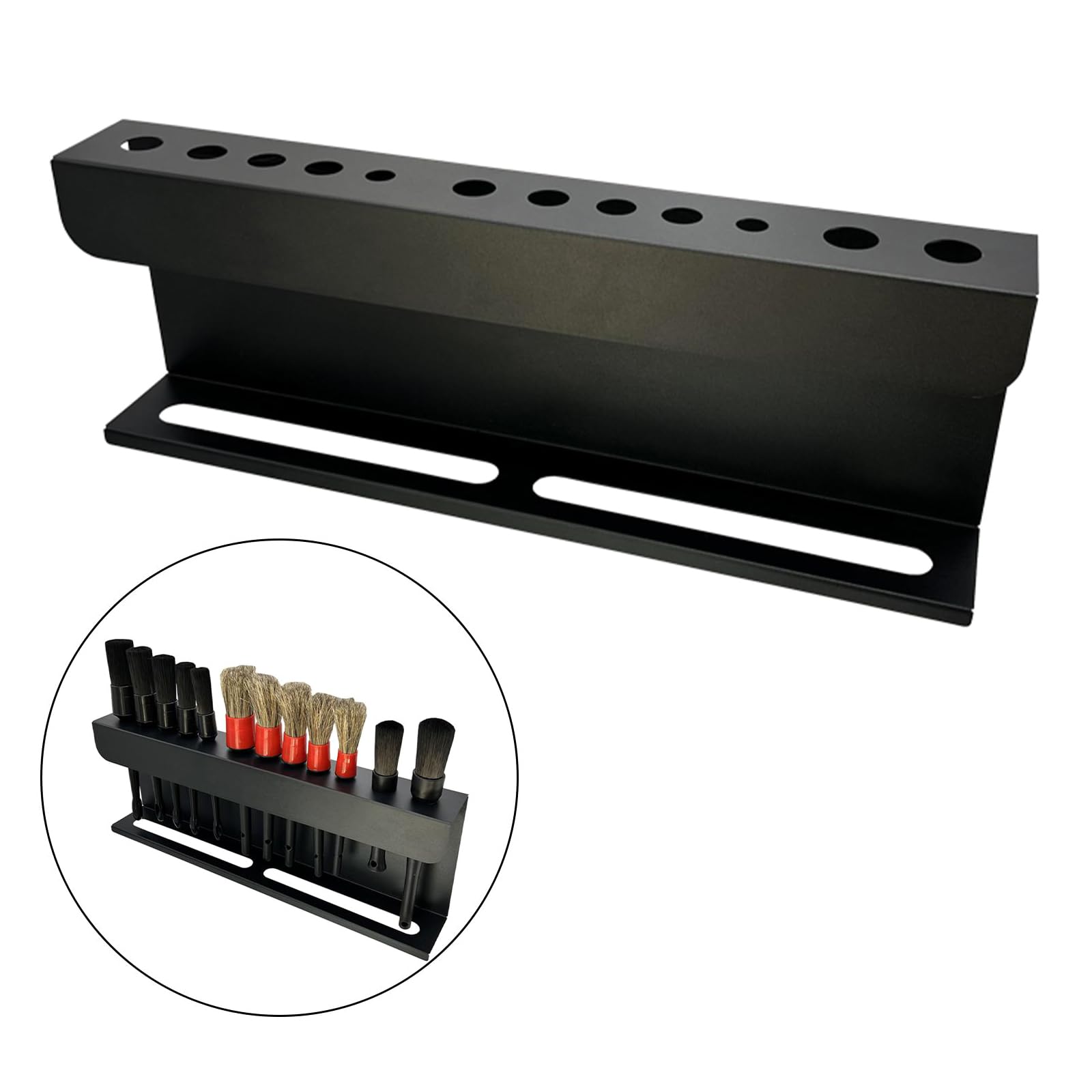 Versatile Detailing Brush And Spray Bottle Mount Premium Alloy Bracket For Car Detailing Tools