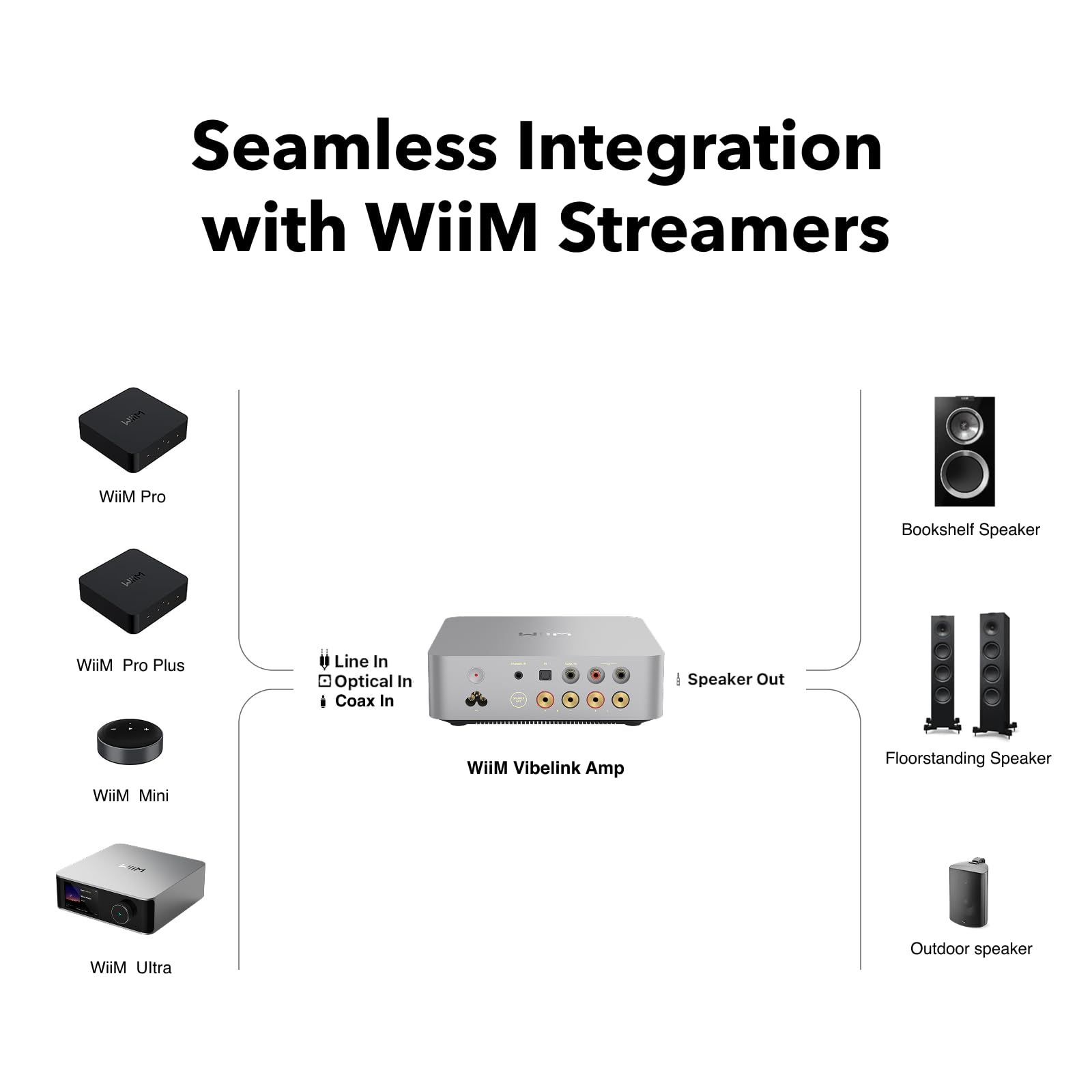 WiiM Vibelink Amp | Üst Düzey ESS 9039Q2M DAC ve TPA3255 TI Çip