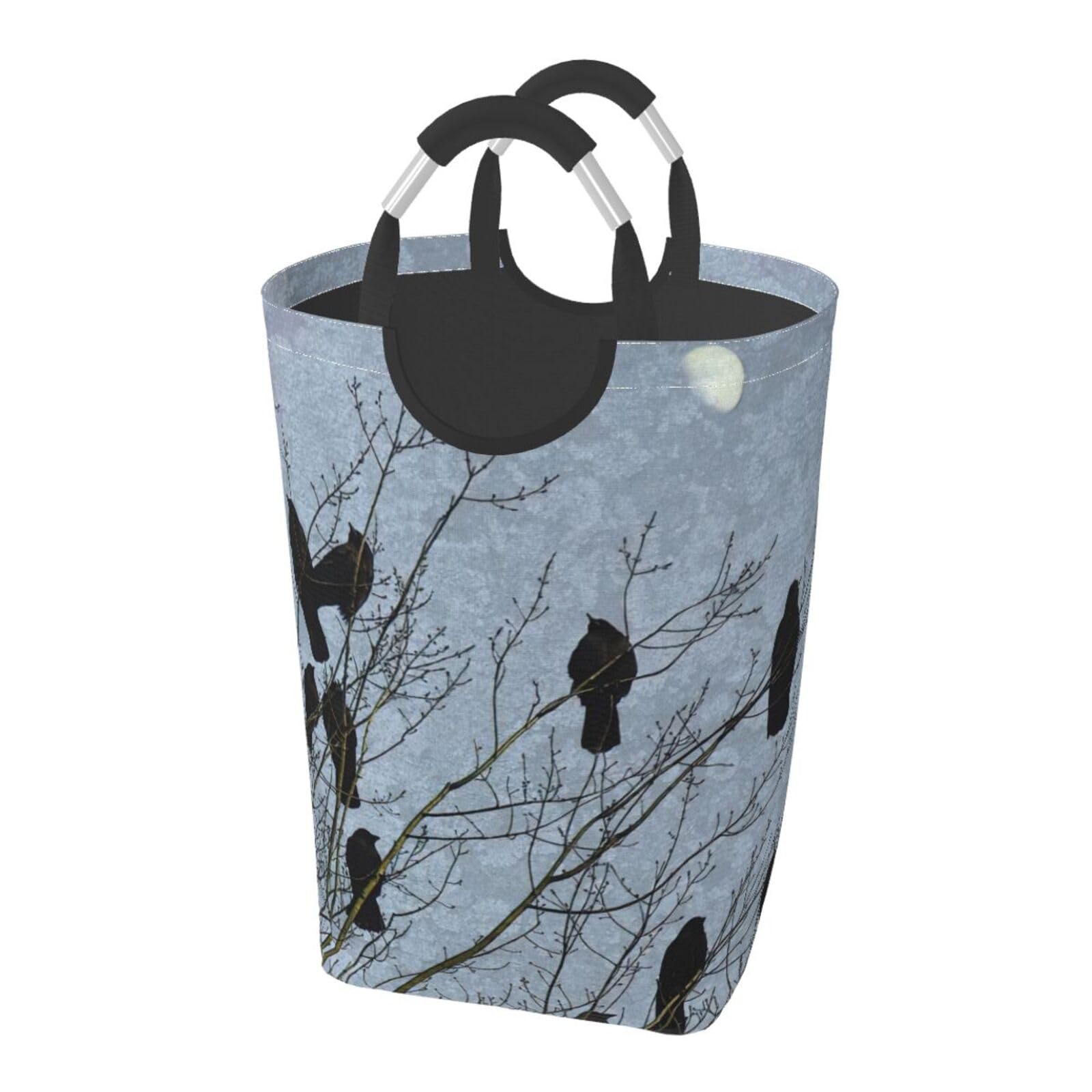 Sac à linge pour petit espace grand panier pliable noir poignées aluminium