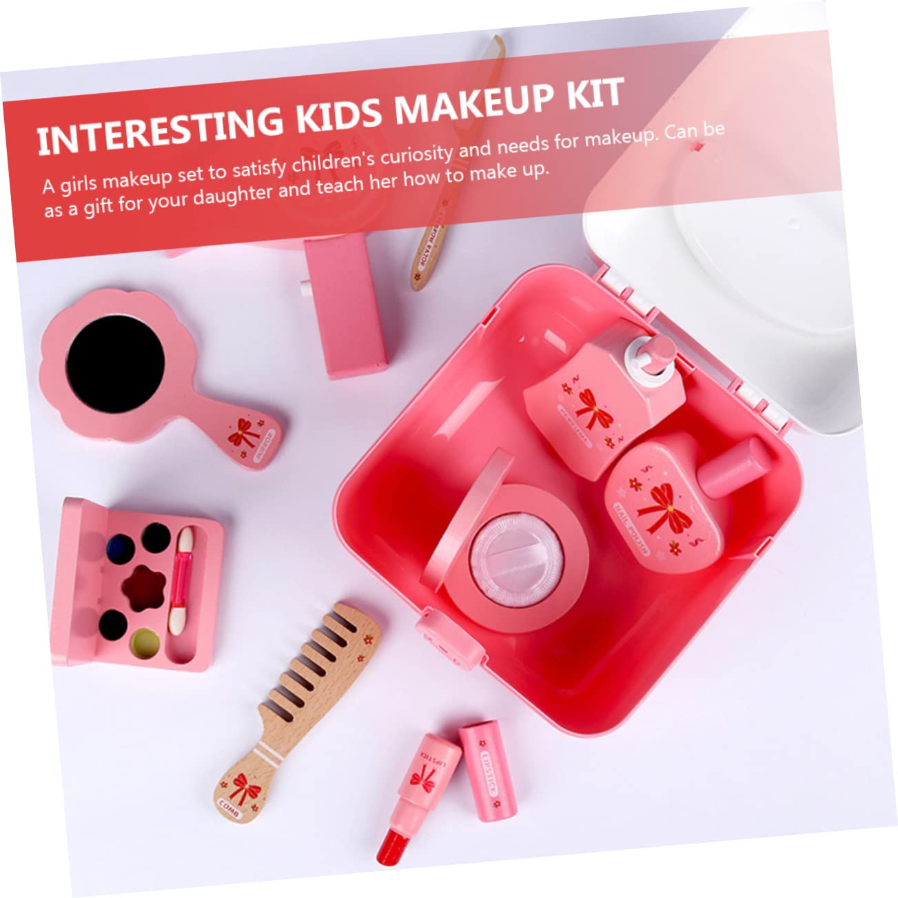 Supvox Kosmetikspielzeug Für Junge Mädchen Interessantes Schminkset Interaktives Kinderspielzeug Robustes Material Kleines Format Tragbar Für Mädchen