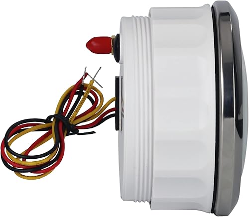 Miniatura 7 de MOTOR METER RACING W Pro 3.346 in 3-38" GPS Velocímetro Digital Odómetro 200 MPH impermeable negro dial blanco LED para coche camión barco marino