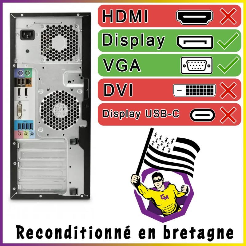 PC HP Workstation Z240 Tower Intel G4400 RAM 8GB SSD 2TB WiFi W11 (ricondizionato)