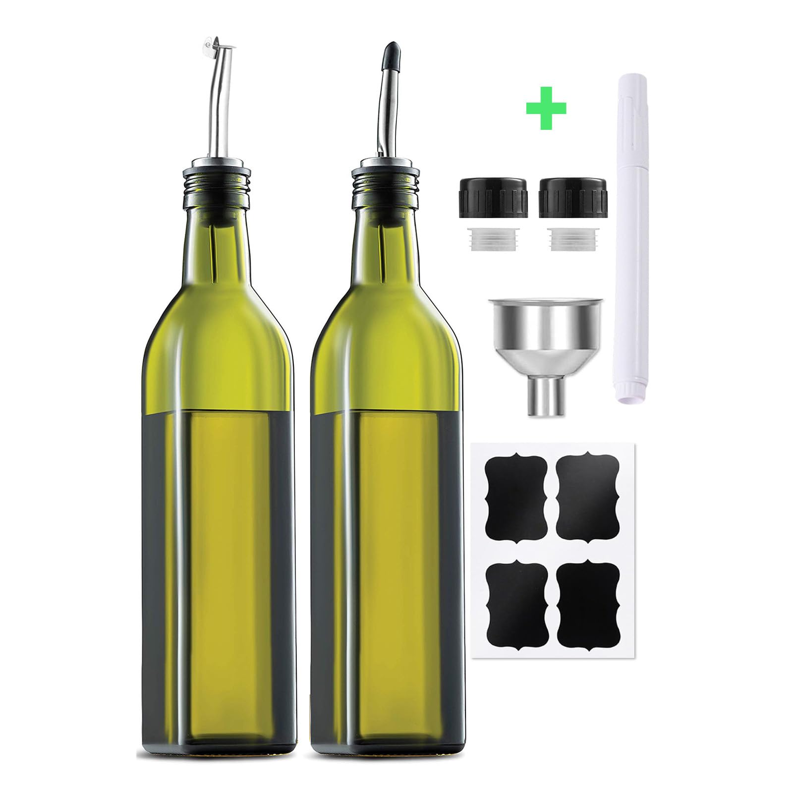 Generisch Bottiglia di olio in vetro da 500 ml con controllo per la cucina, semplice dispenser per olio alimentare
