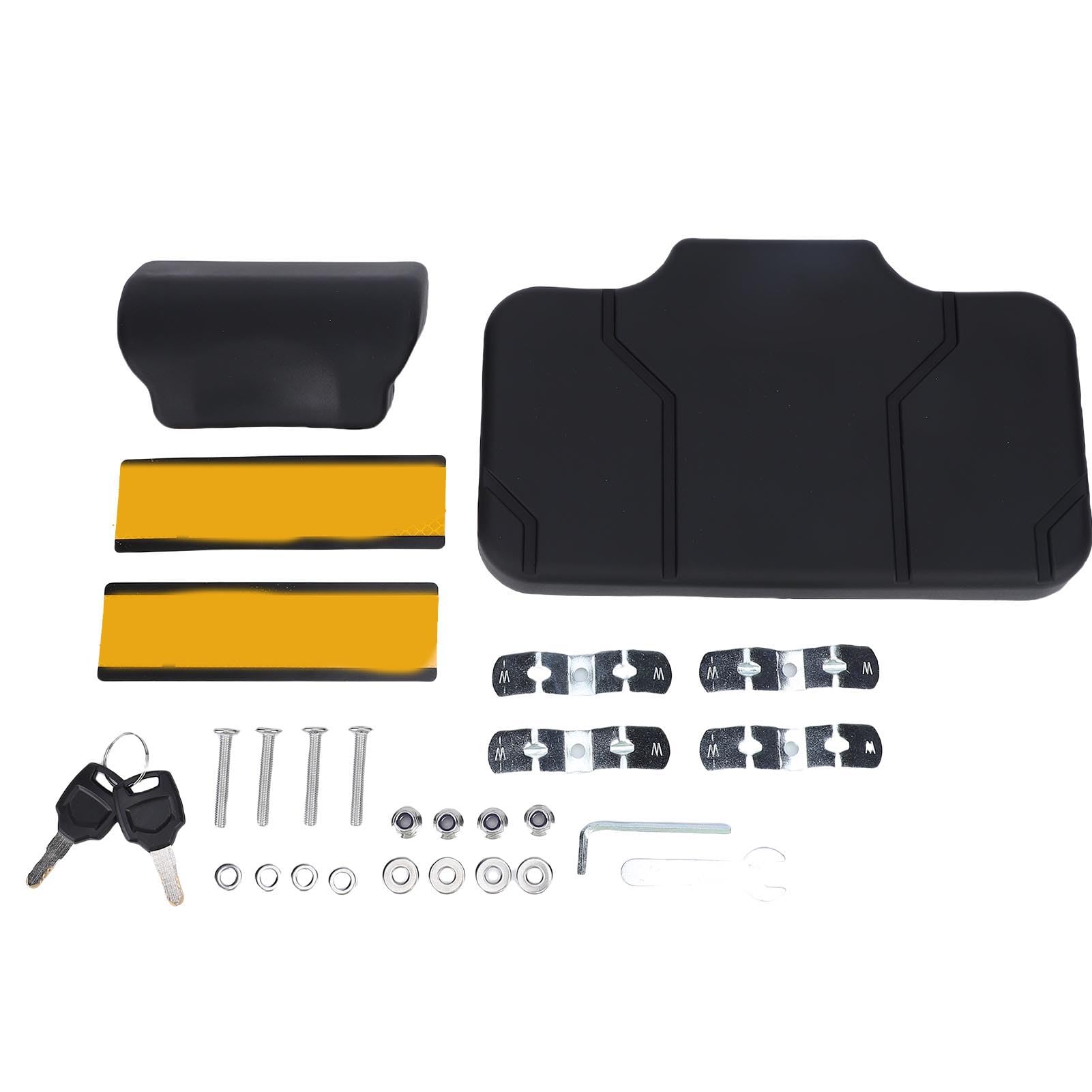 SIXRUN Custodia Posteriore per Moto, Resistente, Impermeabile, da 45 Litri, con Serratura, per Avventure All'aria Aperta, in Plastica ABS