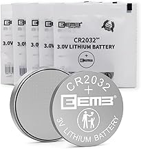 EEMB CR2032 3V Batteria al litio Li-MnO₂ Batteria a bottone 2032 DL2032 ECR2032 LM2032 Compatibile con portachiavi per auto monitor del glucosio telecomando collari per animali domestici