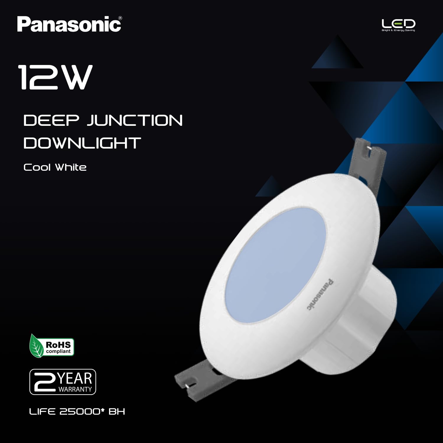 Panasonic 8 Watt Deep Junction Downlighter, Round LED Junction