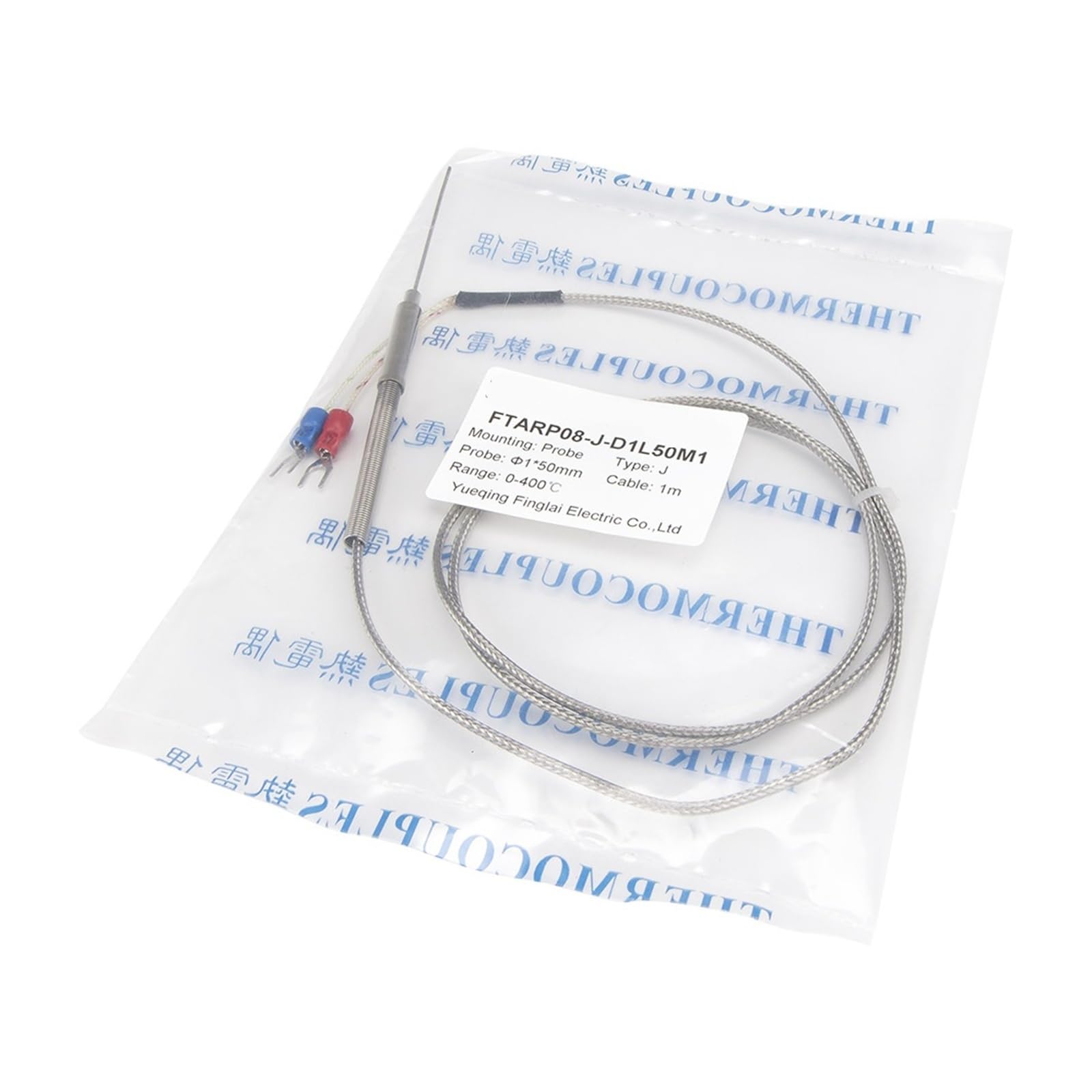 Czujnik temperatury KJT typ 1 m metalowy kabel ekranujący 50 mm elastyczna sonda termopara płaszczowo-czujnik temperatury (T 1 mm średnicy)