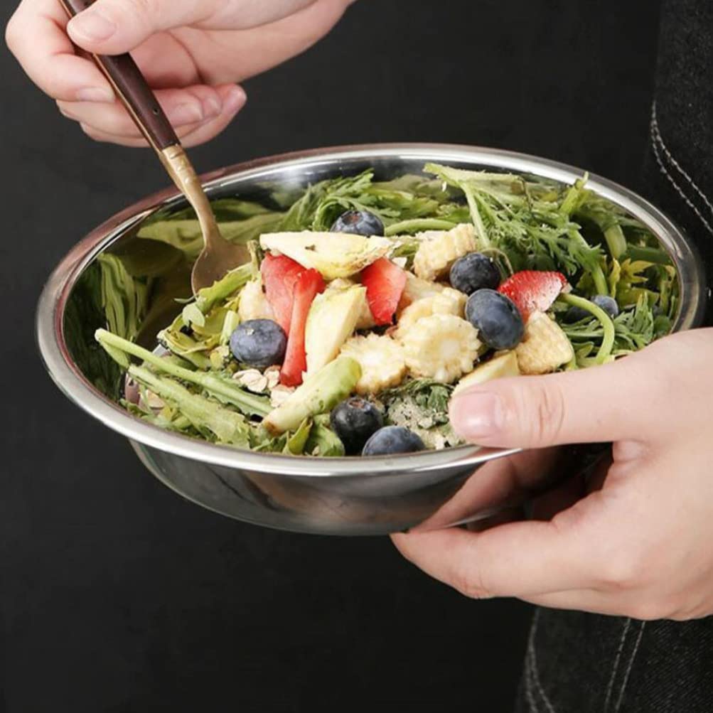 Housoutil 6pcs Stainless Steel Grill Trays Big Plates Silver Plated Tray Sturdy Dinner Plate