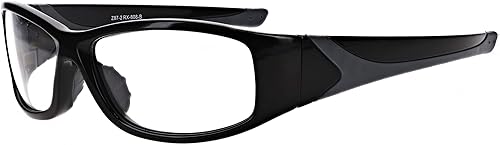Gafas de seguridad contra la radiación en marco de seguridad elegante y resistente con lentes de vidrio protector de plomo de 0.030 in Pb. eq.