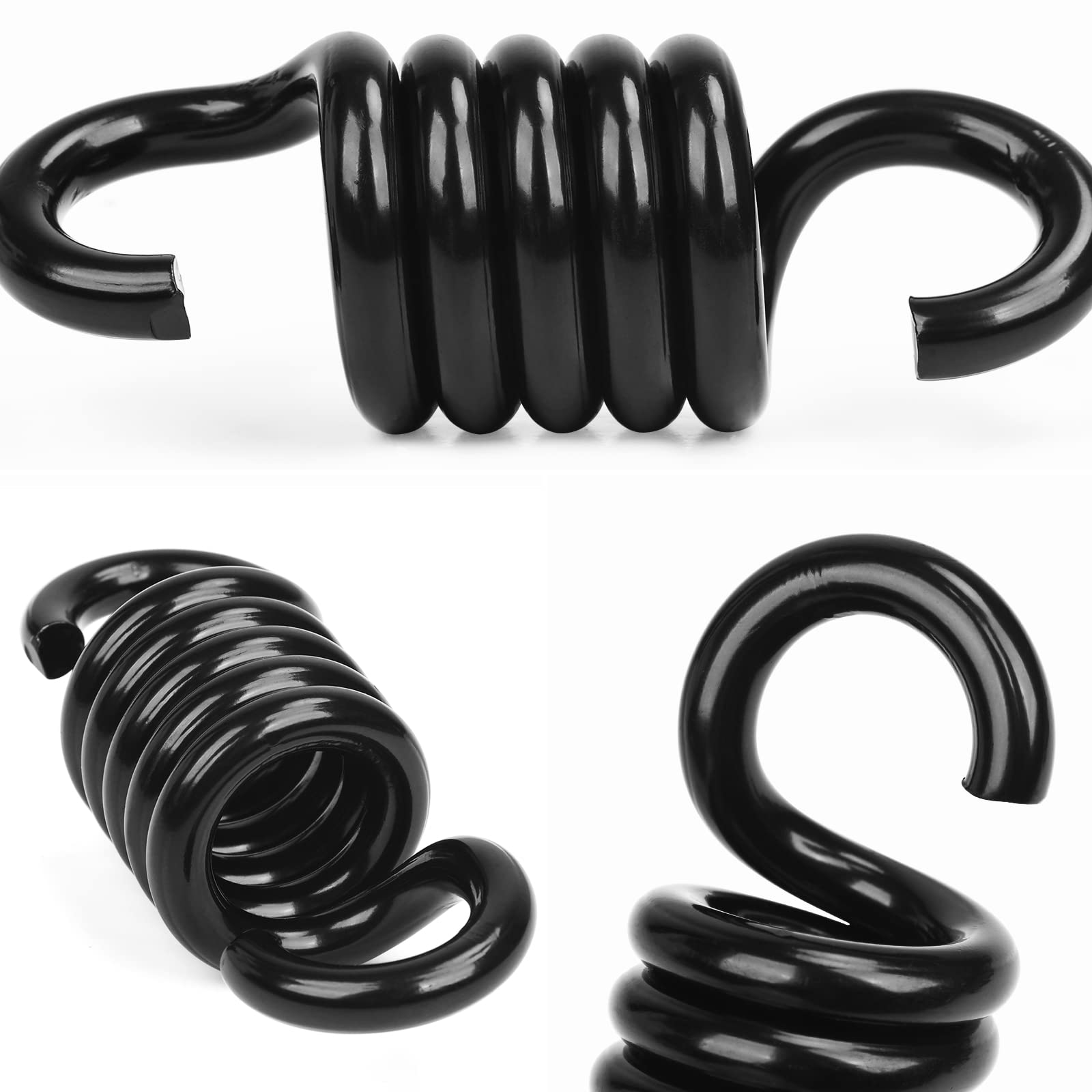 Gancho de resorte para hamaca o columpio, suspensión colgante, capacidad de peso de 880 libras, color negro 7