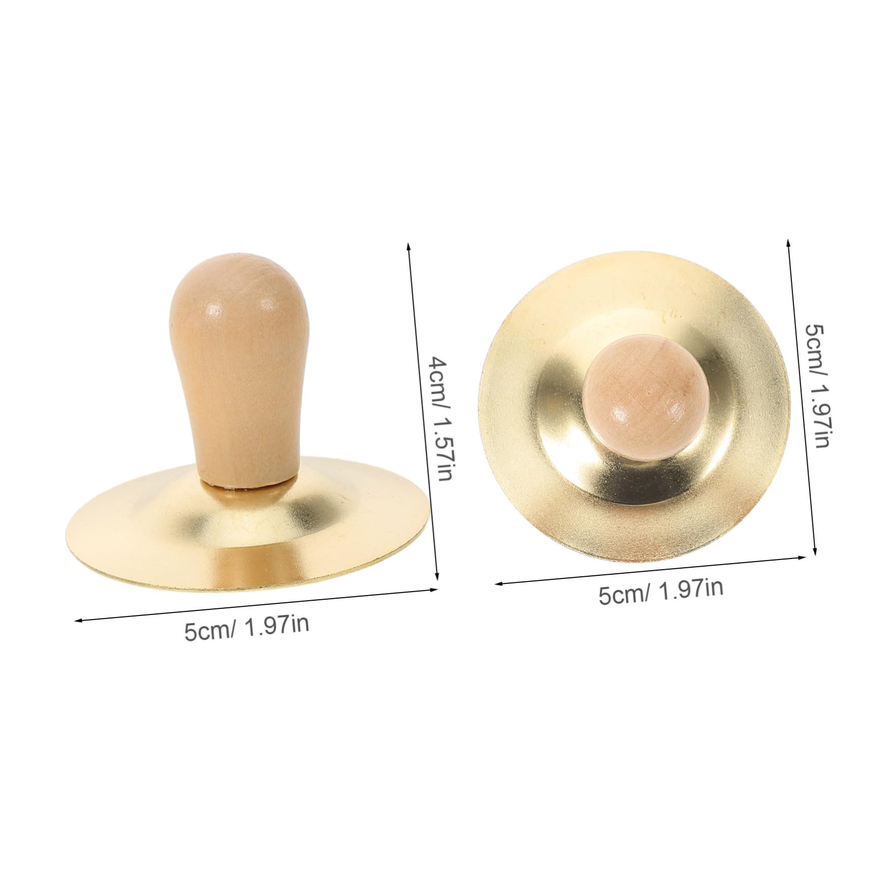 Yardwe 1 Pair Finger Cymbals for Musical Instruments for Music Learning for Dance Stage Performances Entertainment Sturdy Structure for Use