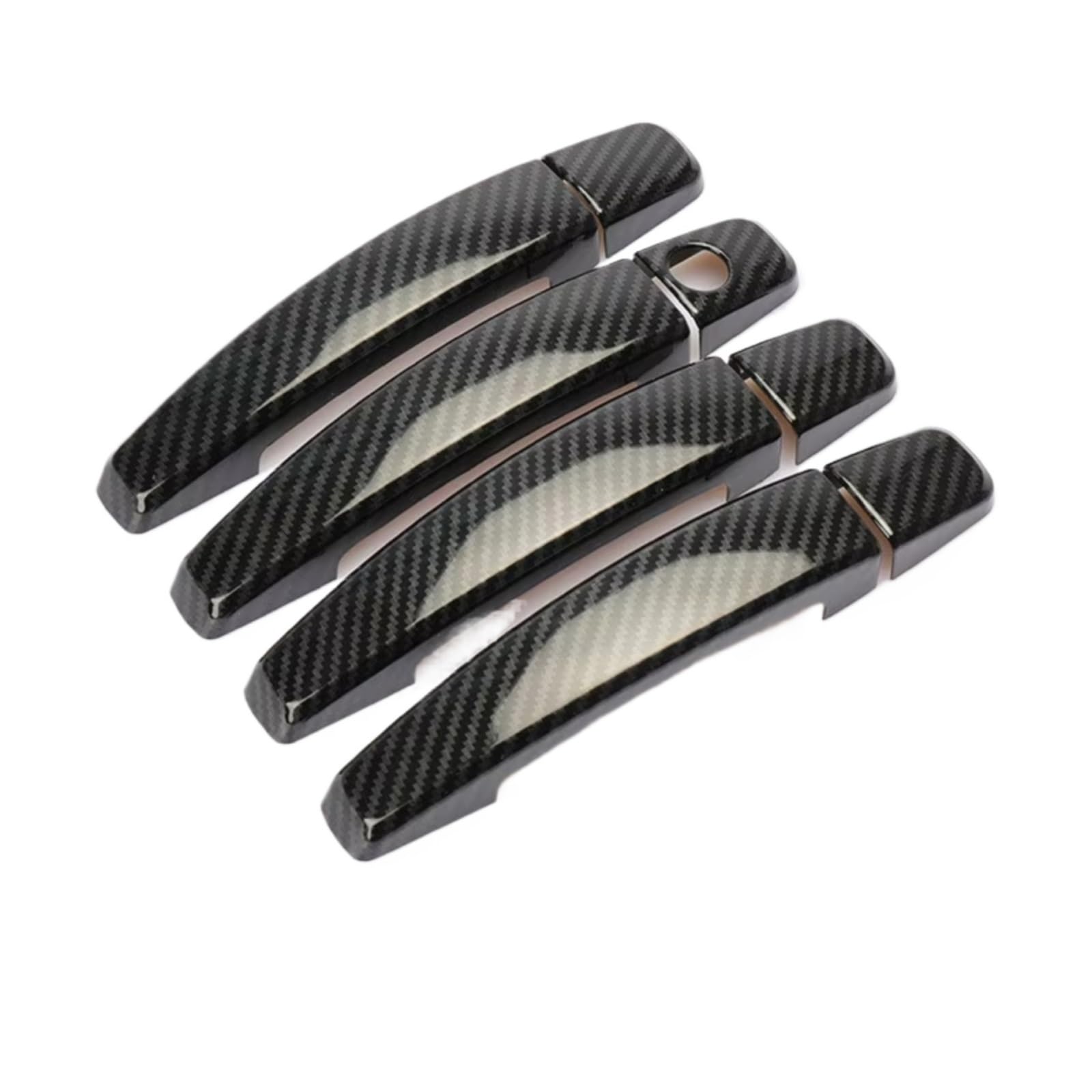JJRFVBGT Door Handle Trim Compatible with Chevy for Camaro 2010 2011 2012 2013 2014 2015 ABS Silver Carbon Fiber Accessories Car Door Handle Housing(Carbon Fiber)