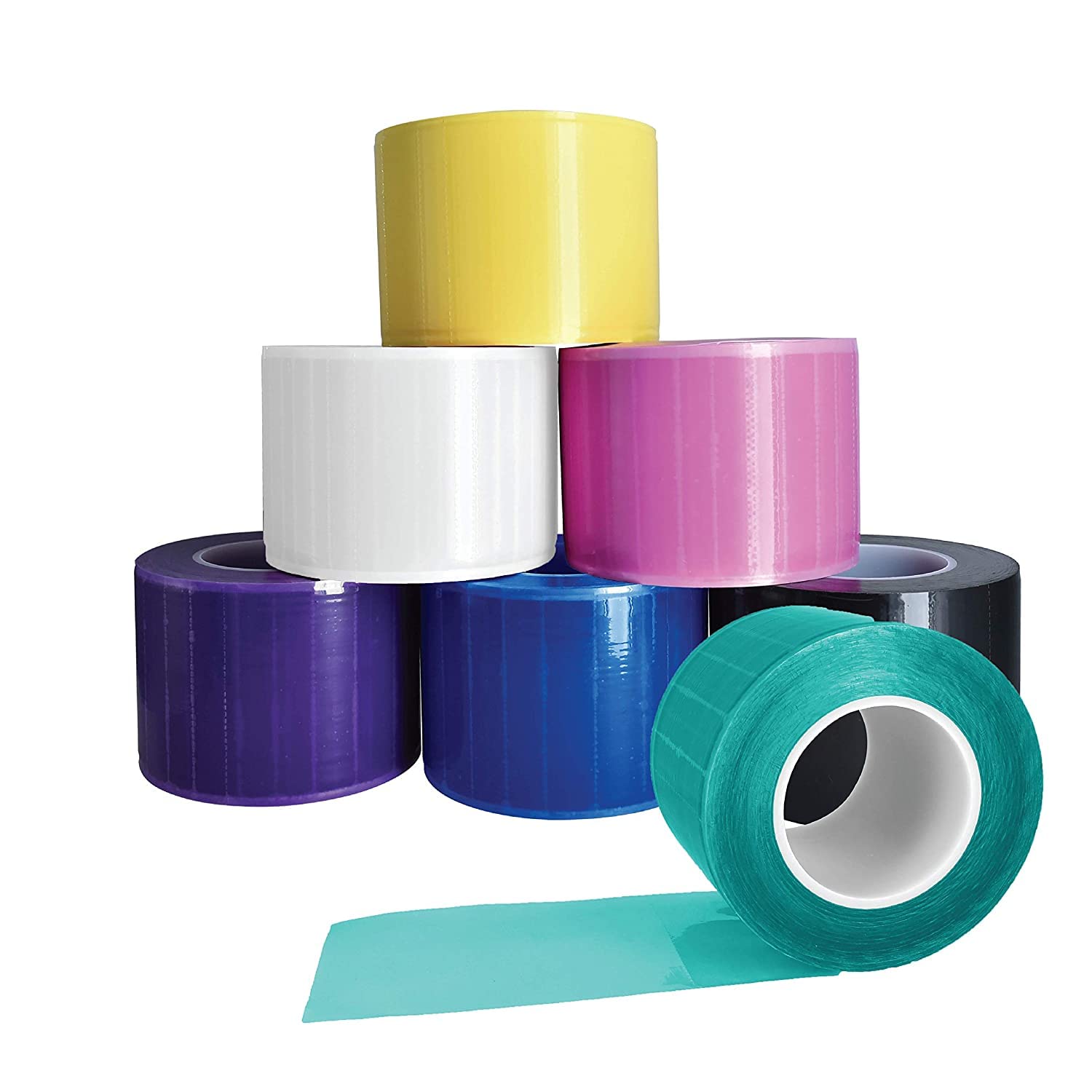 Pac-Dent Cover-It Barrier Film, Adhesive Tape Sheets to Protect Hard Surfaces, 1200 Sheets, 4 Inches x 6 Inches, Yellow