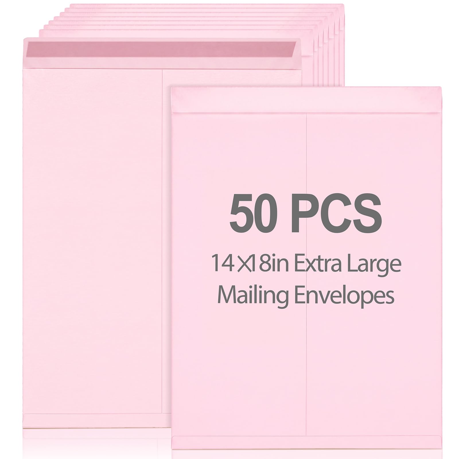 Motipuns 50 Pcs 14'' x 18'' Large Mailing Envelopes 32lb with Gummed Flaps