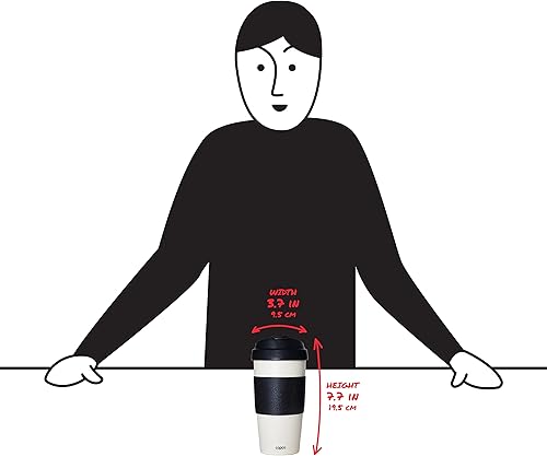 Miniatura 7 de Copco Juego de 2 tazas de viaje reutilizables con aislamiento de doble pared, 2 unidades (paquete de 1), blancoverde azulado