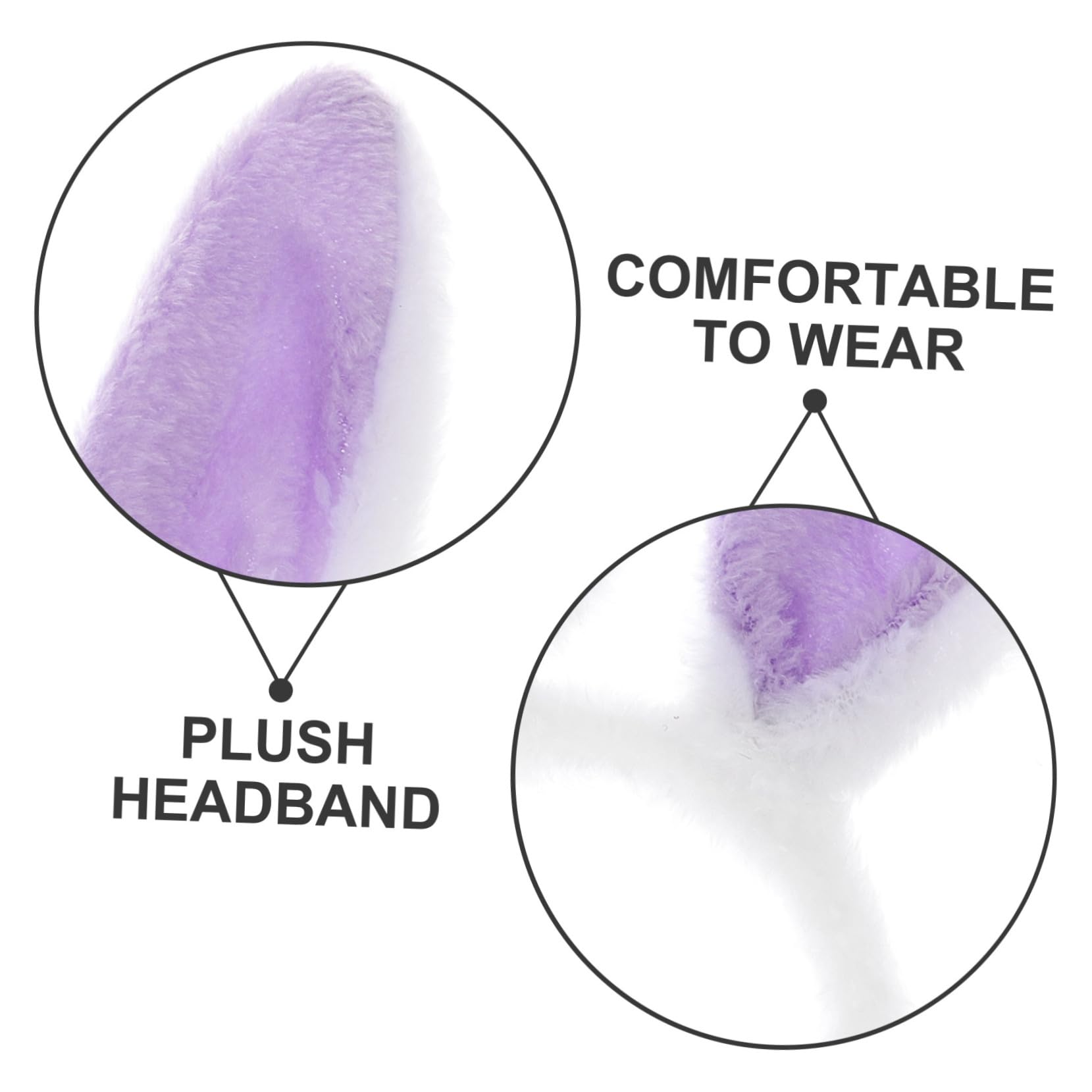 VICASKY 30 Pièces Bandeaux Oreilles Lapin Pâques Confortables pour Fête Carnaval Cosplay Mixte Peluche et Paillettes Couleur Aléatoire