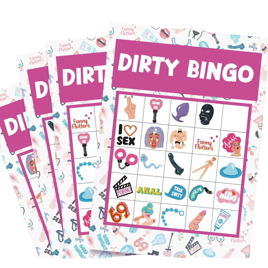 Dirty Bingo Party Game, 20 Players, Humours Cards for Hen Party, Bridal Shower, Girls Night
