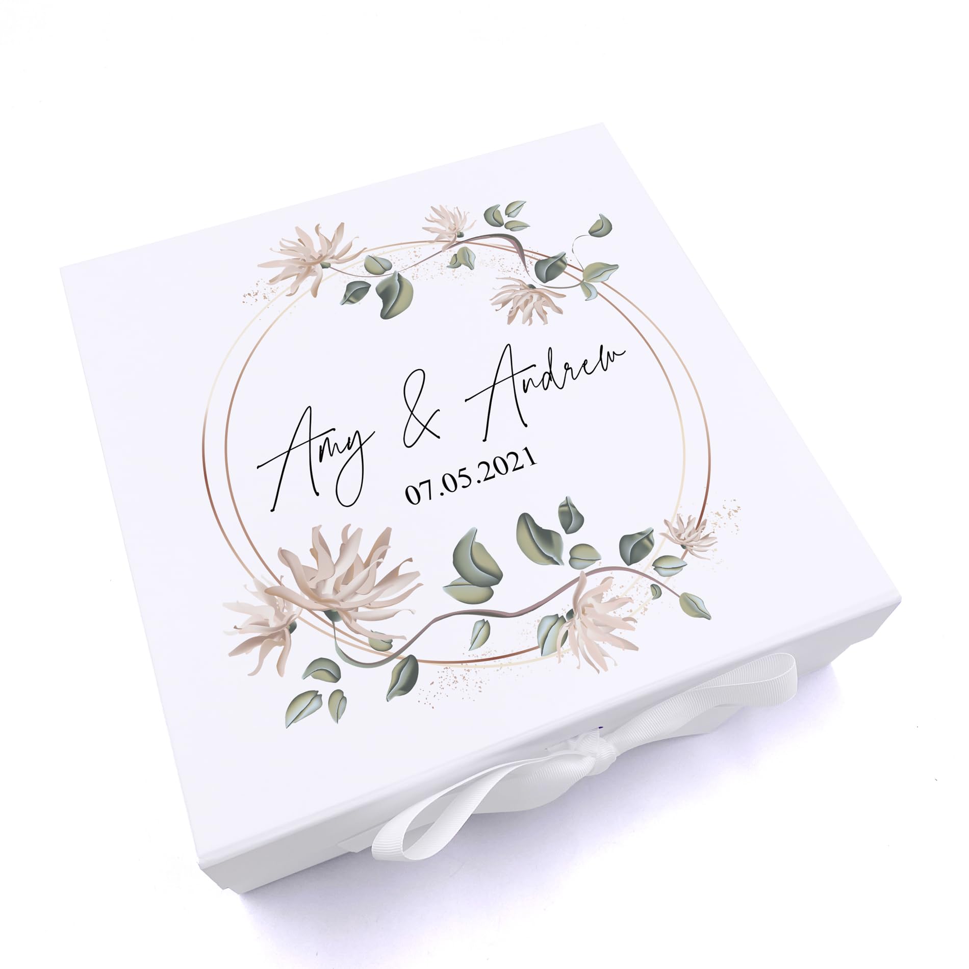 ukgiftstoreonline Personalised Keepsake Box Wedding Memory box Any Wording Keepsake Gift