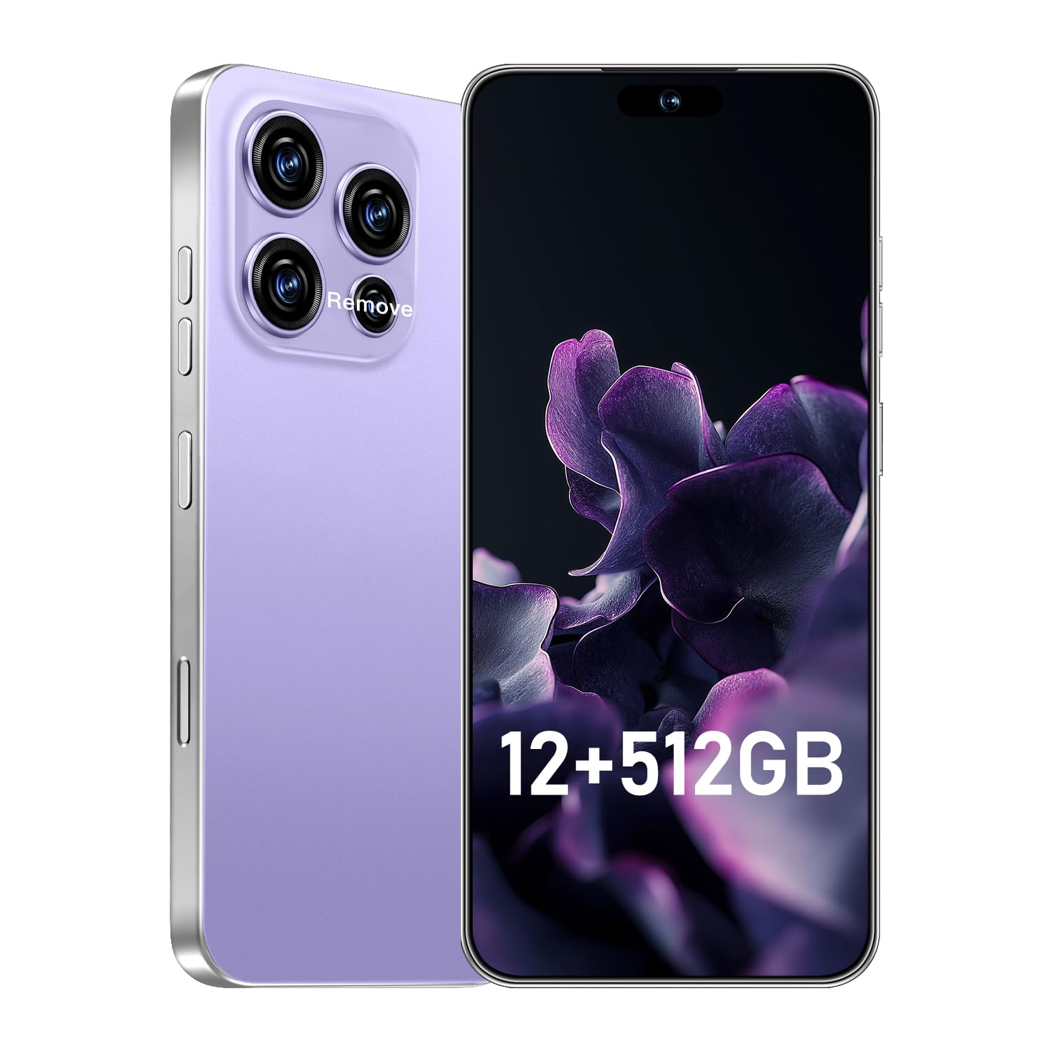 Unlocked 16PROMA X Smartphone: 6.99" HD+ Display, 7000mAh Long-Lasting Battery, 12GB+512GB Massive Storage, 108MP AI Camera, High Performance Android Phone for Gaming & Work (Purple)