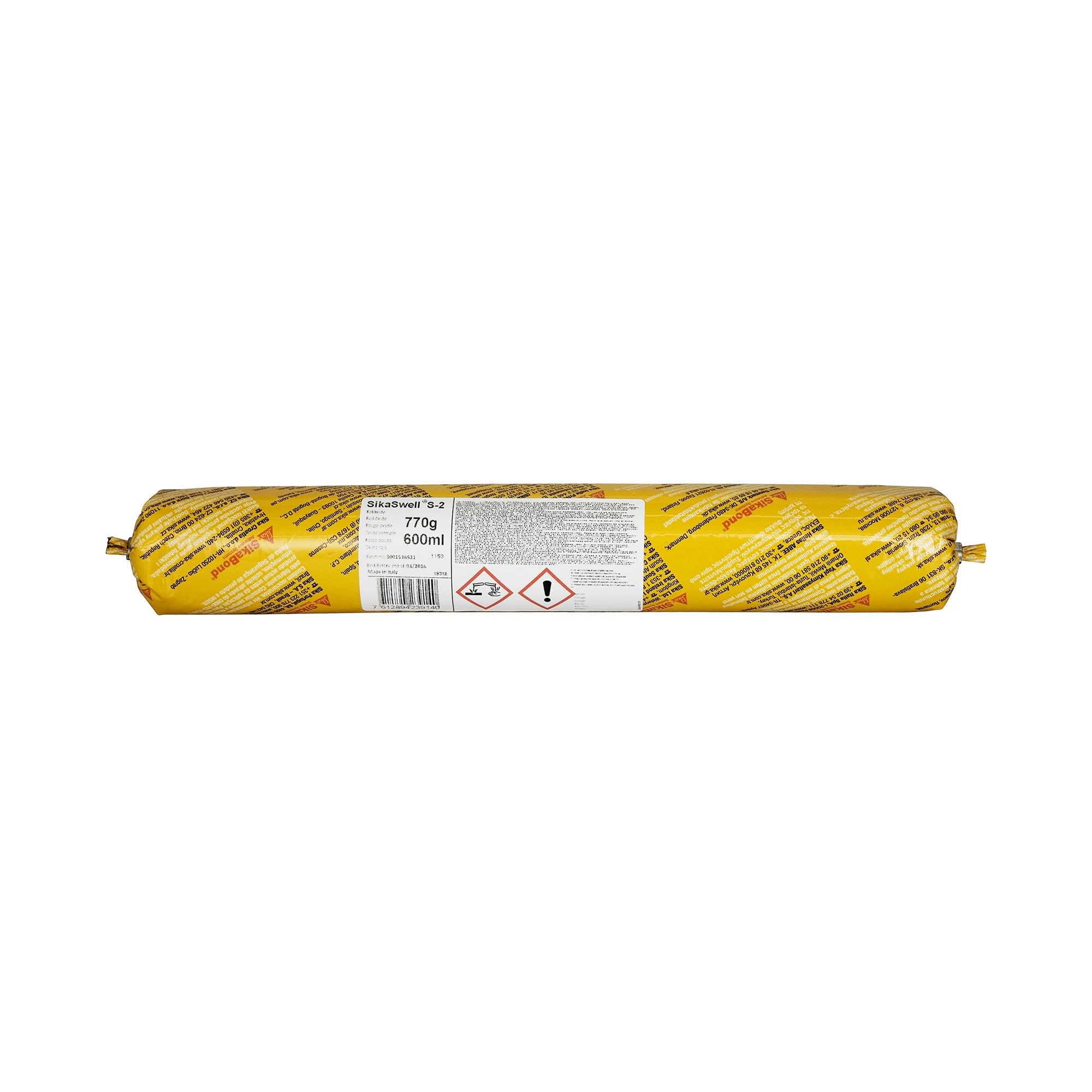 SIKA - Sellador hidrofílico - SikaSwell S-2 Rojo óxido - 600ml | Para juntas de construcción y penetraciones en hormigón - Buena adherencia - Sellado fiable y duradero