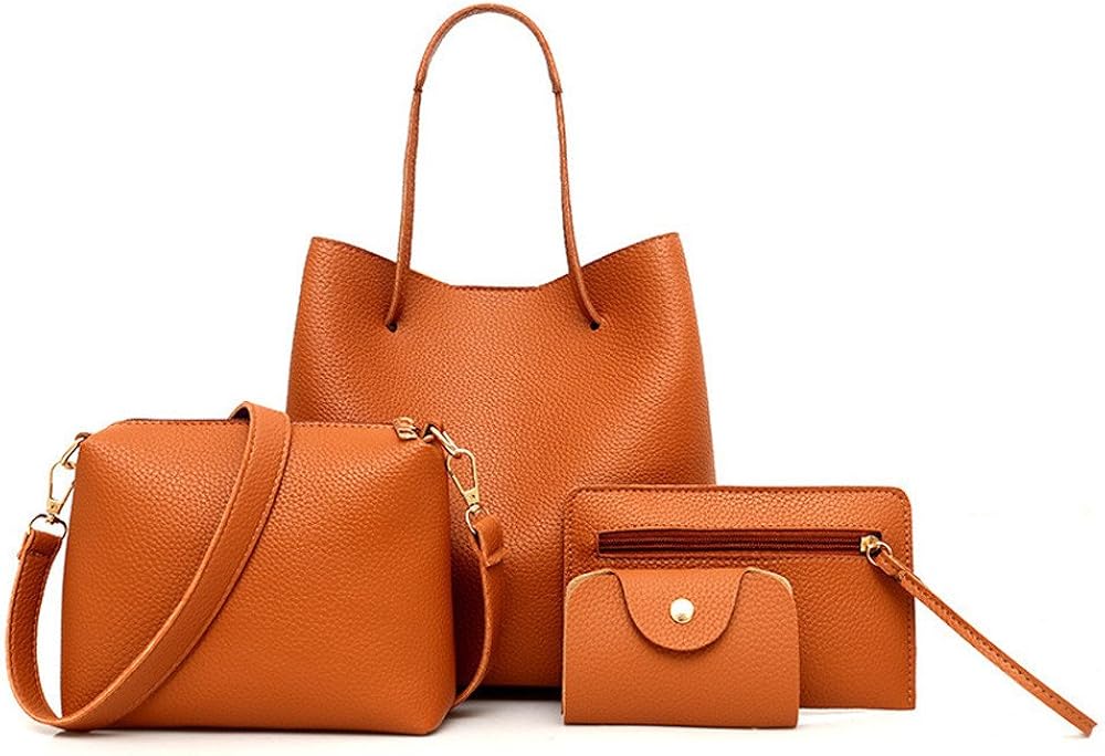 Women Fashion Bags, Totes Shoulder Bags Purses Handbag 4PC Bags Sets (ZABrown) Amazon.ca