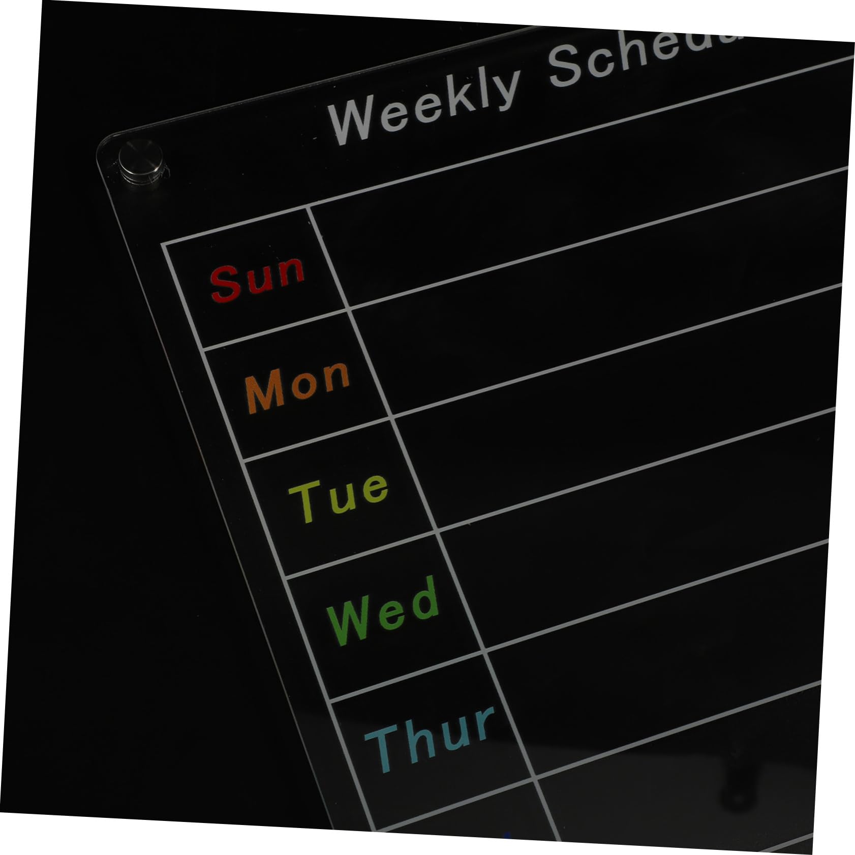 VILLCASE Wochenplan Tafel aus Acrylglas Magnetisch und Abwischbar Wochenplaner Tafel für Wandmontage Tagesplaner Whiteboard Planungstafel ohne Klebstoff Wiederverwendbar für Büro